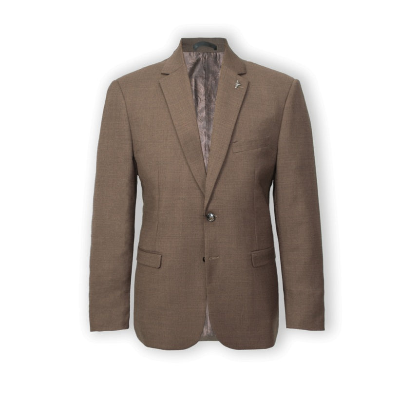 SCUZZATTI KENNEDY NOTCH LAPEL JACKET TOBACCO