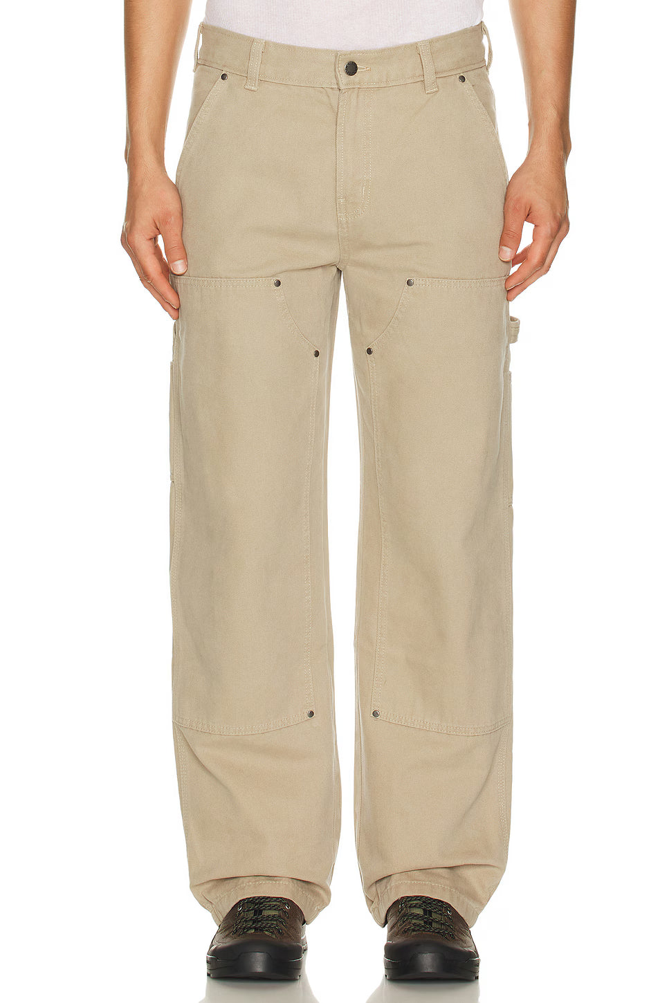 CANVAS DOUBLE KNEE CARPENTER PANTS DESERT SAND