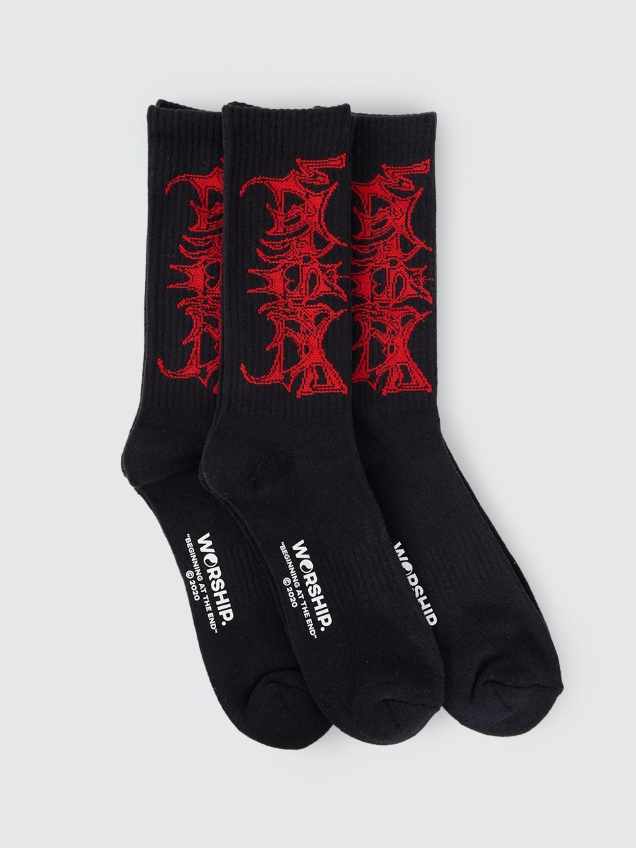 OBSIDIAN 3PK SOCKS BLACK