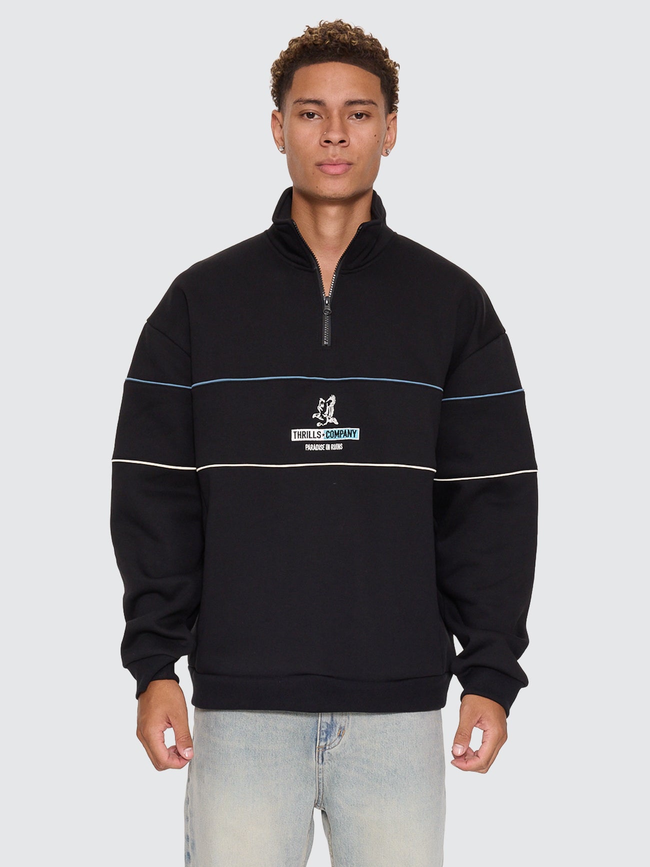 RISEN QUARTER ZIP FLEECE BLACK
