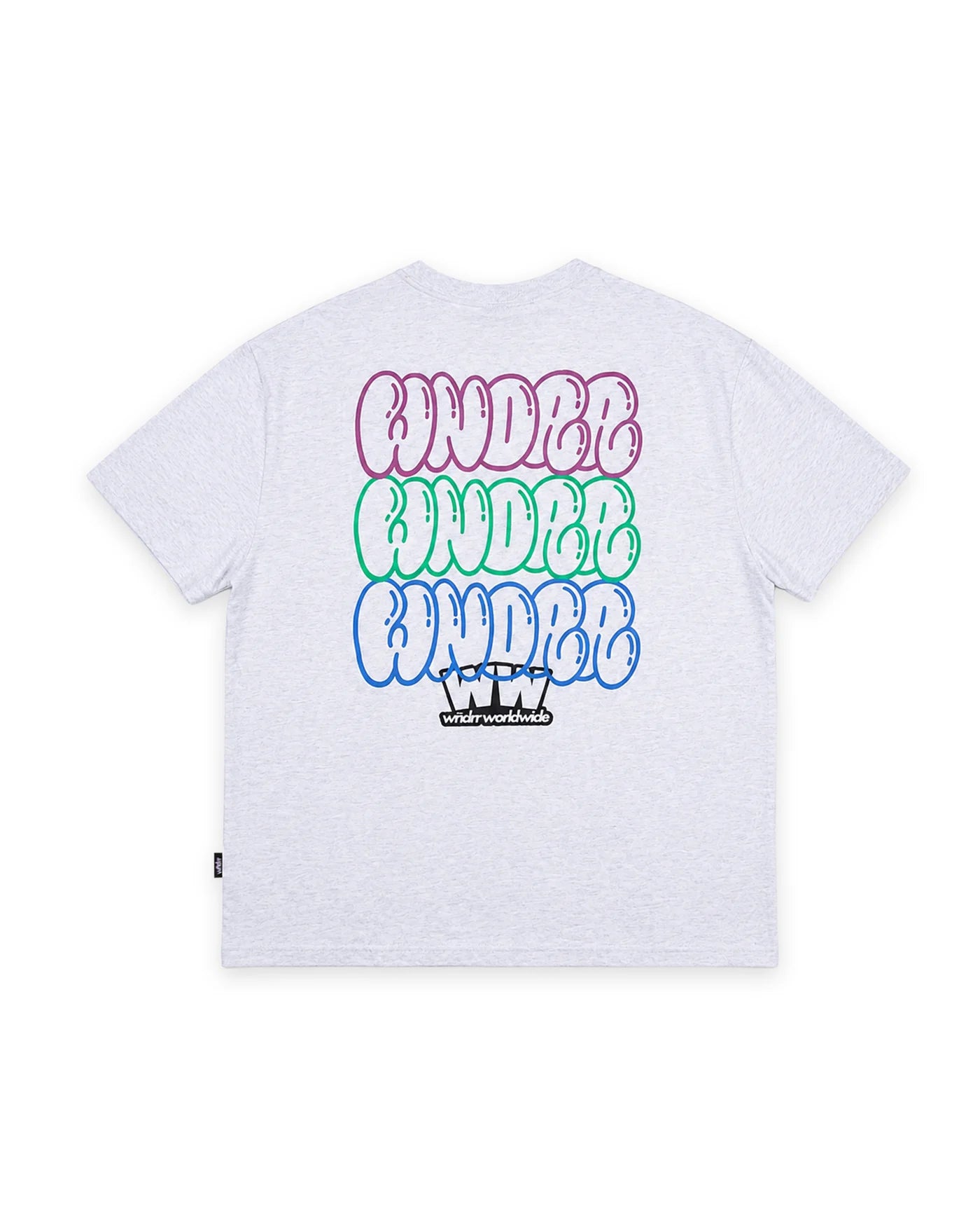 BLISSED OUT BOX FIT TEE WHITE MARLE