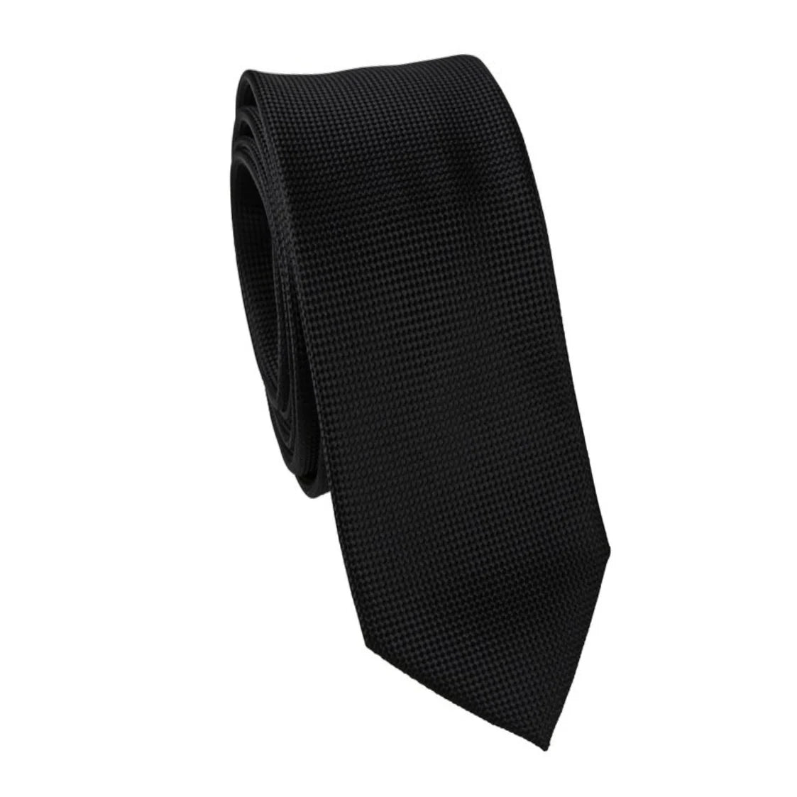 SELF PATTERN SLIM TIE BLACK