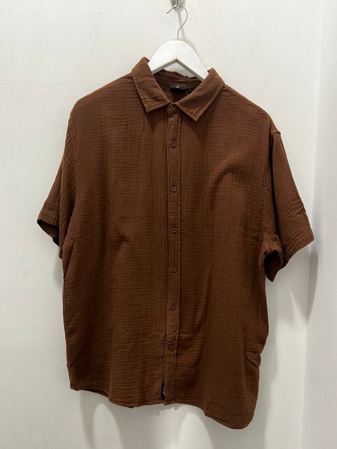 MINIMAL THRILLS SEERSUCKER S/S SHIRT - CHESTNUT