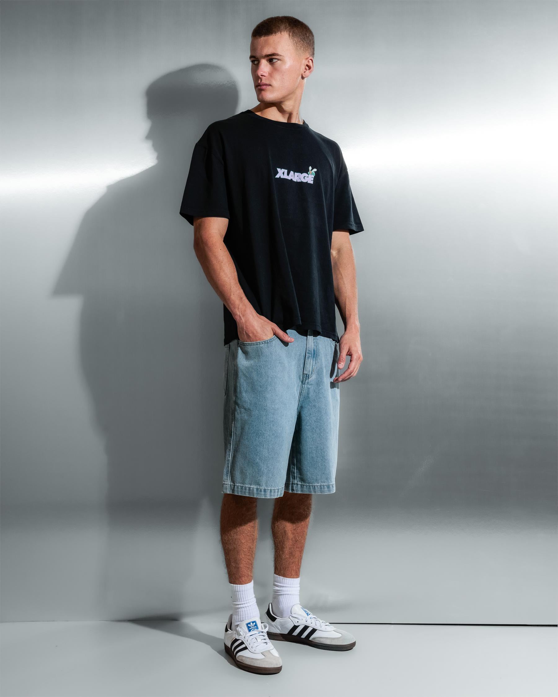 WASP BULL DENIM SHORT WASHED BLUE