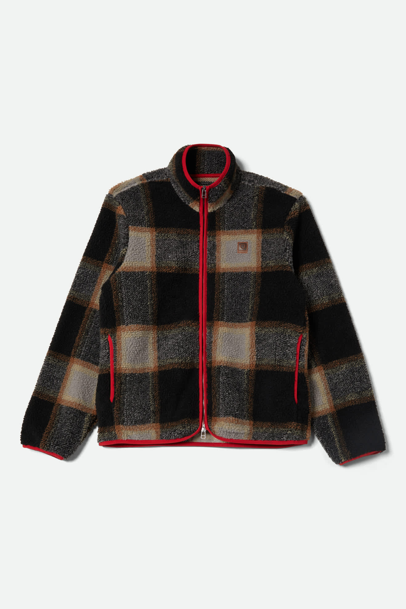 BUFFALO PLAID SHERPA FZ BLACK/CREAM