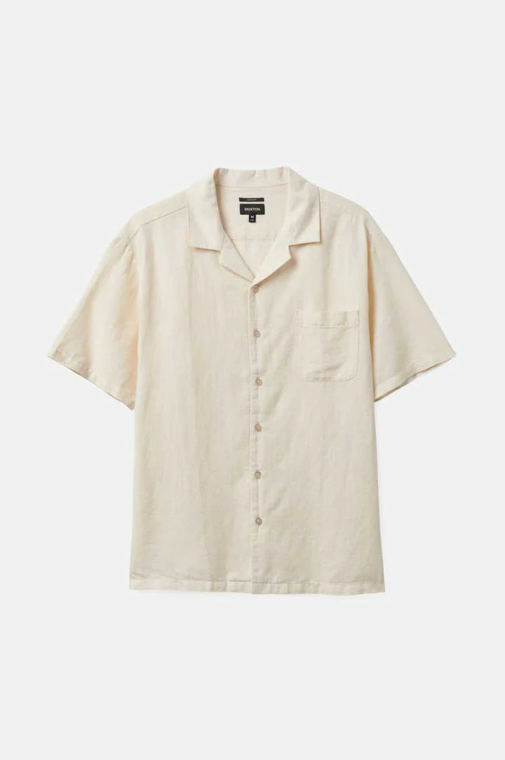 BUNKER LINEN BLEND S/S SHIRT WHITECAP