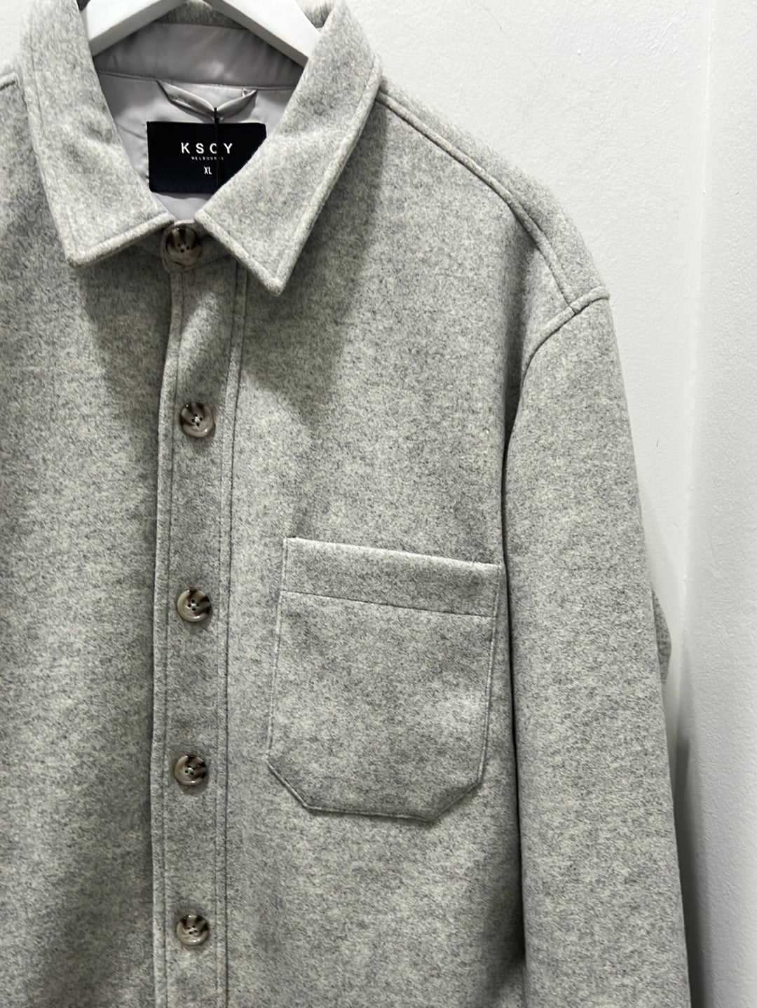 NEWPORT MELTON JACKET - GREY MARLE