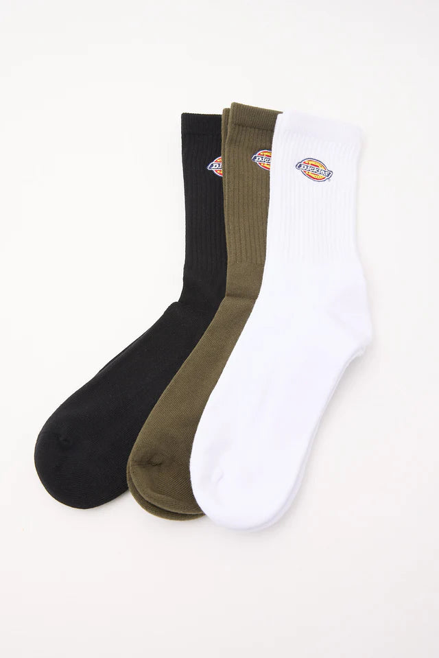 ROCKWOOD SOCKS 3PK BLK/WHITE/RINSED MOSS