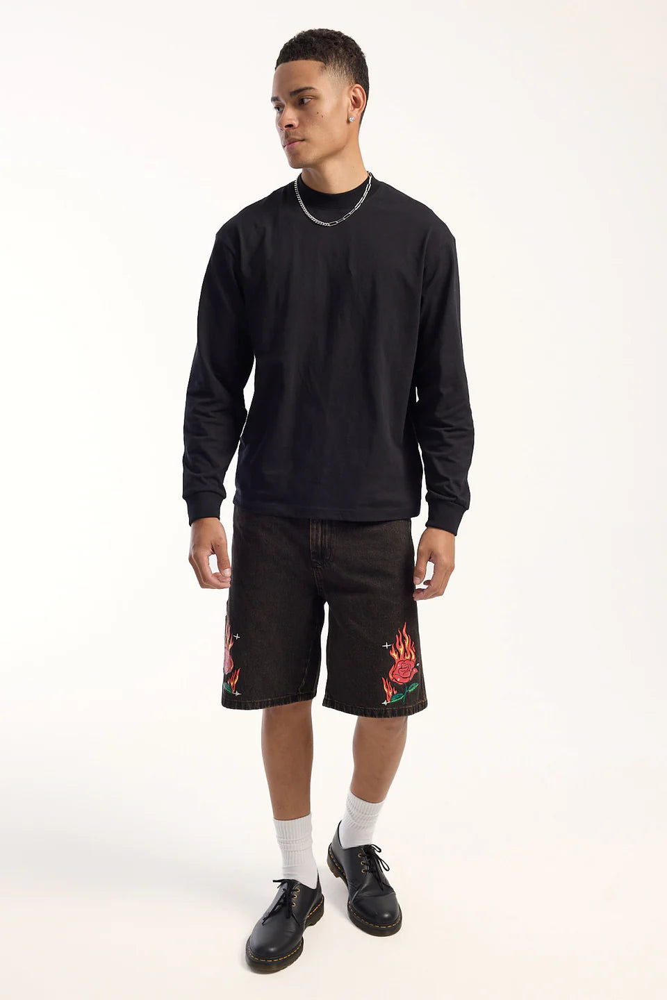 ANDERSON CARPENTER JEAN SHORT EMBER BLACK