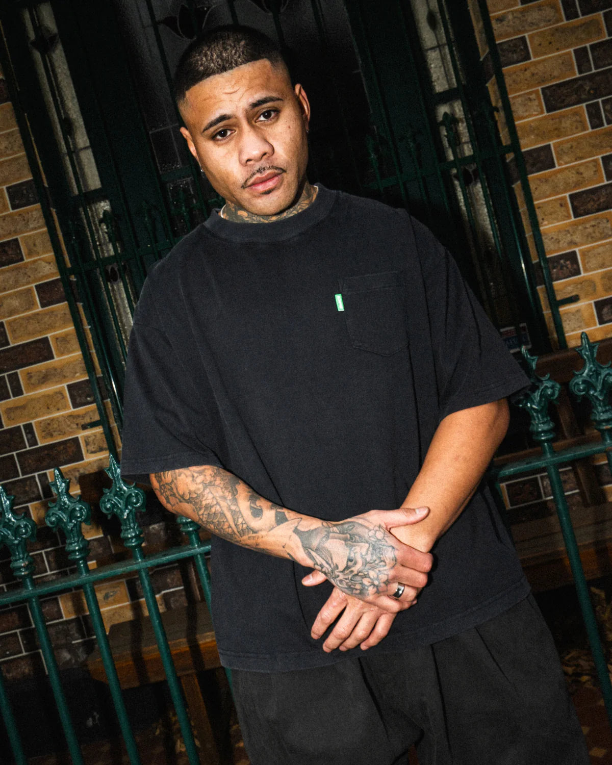 HEAVYWEIGHT POCKET TEE ONYX