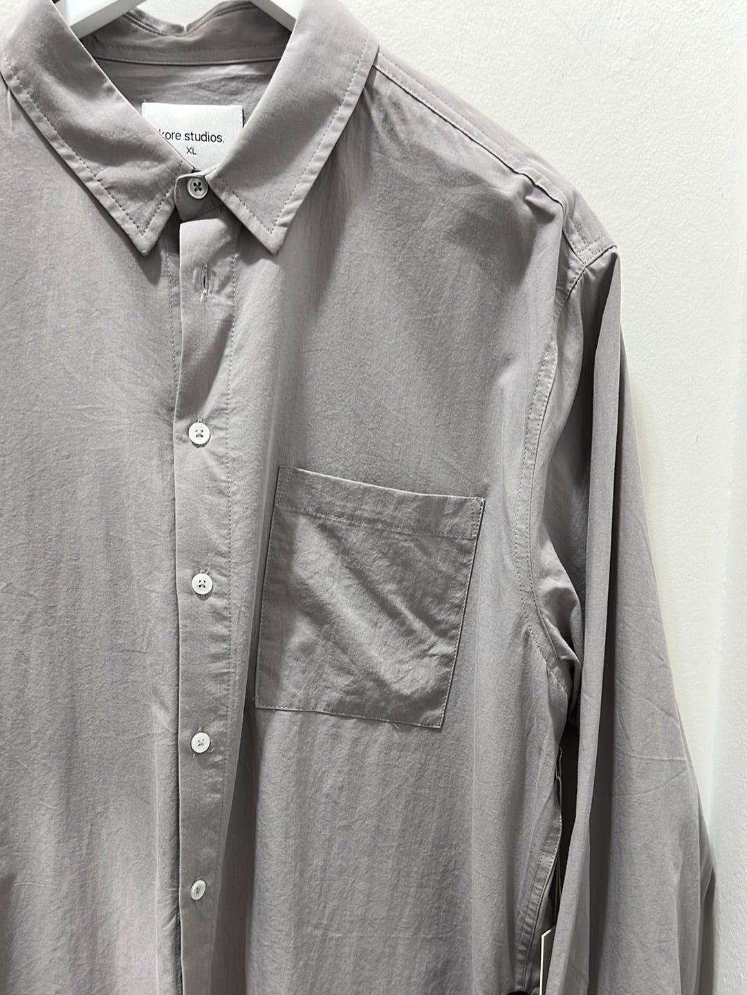 VALLEY POPLIN LS SHIRT - ASH