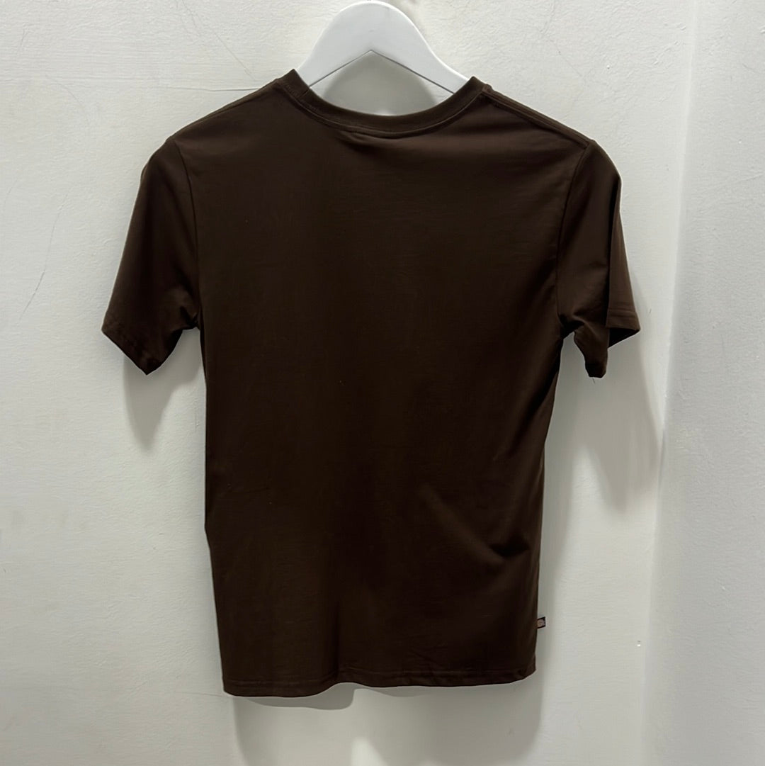 KIDS LINEWORK SS TEE - CHESTNUT