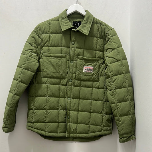 QUILTED FATIGUE SHIRT - ARMY GREEN