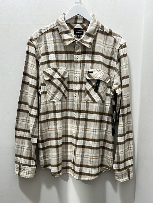 BOWERY HEAVY WEIGHT LS FLANNEL - BEIGE/OWH/PAL