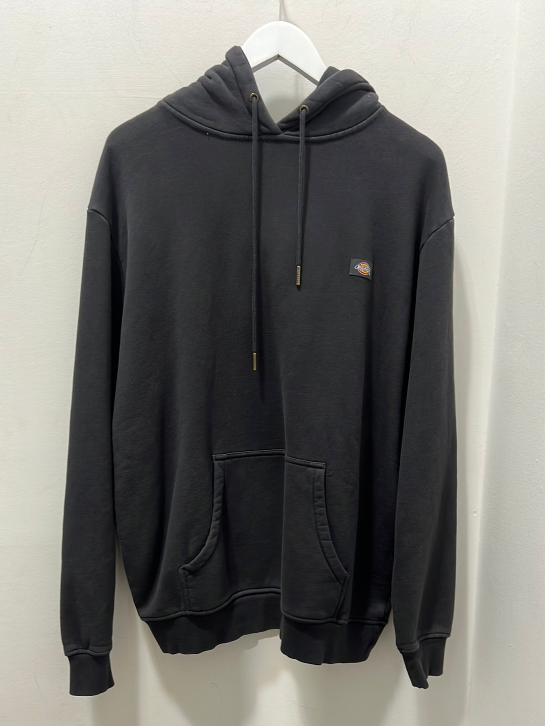 CLASSIC LABEL WASHED HOODY - BLACK