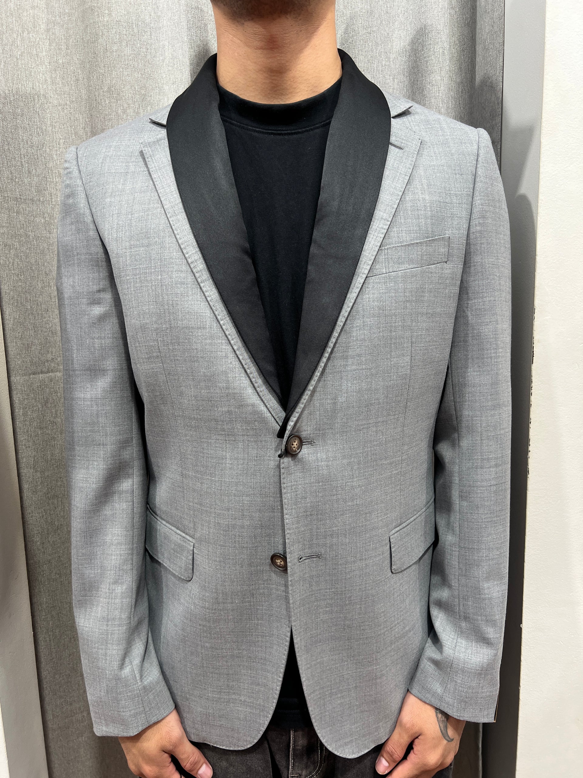 A0320215 WOOL SUIT JACKET GREY