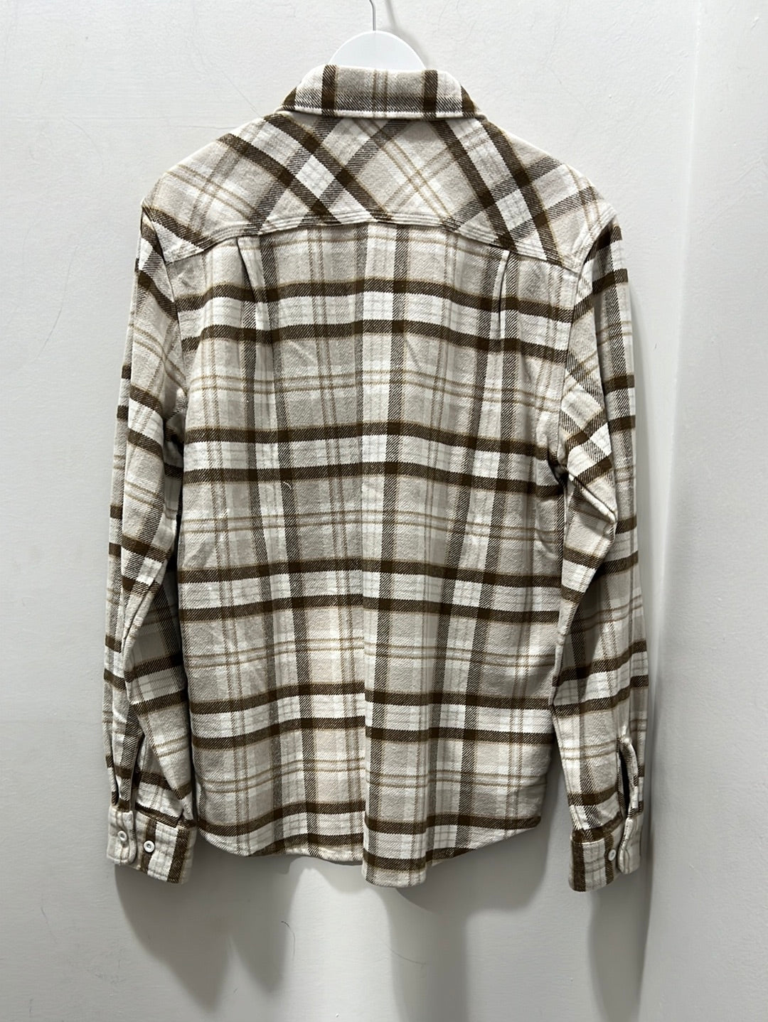 BOWERY HEAVYWEIGHT LS FLANNEL  BEIGE OFF WHITE DESERT PALM