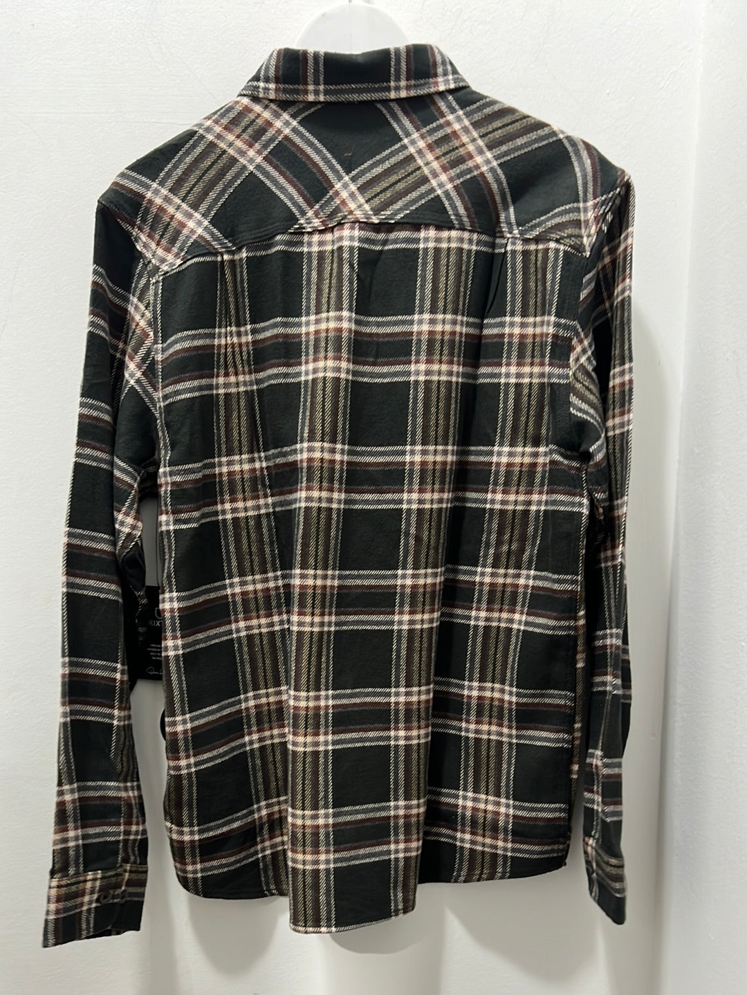 BOWERY LS FLANNEL BLACK/CHARCOAL/OFF WHITE