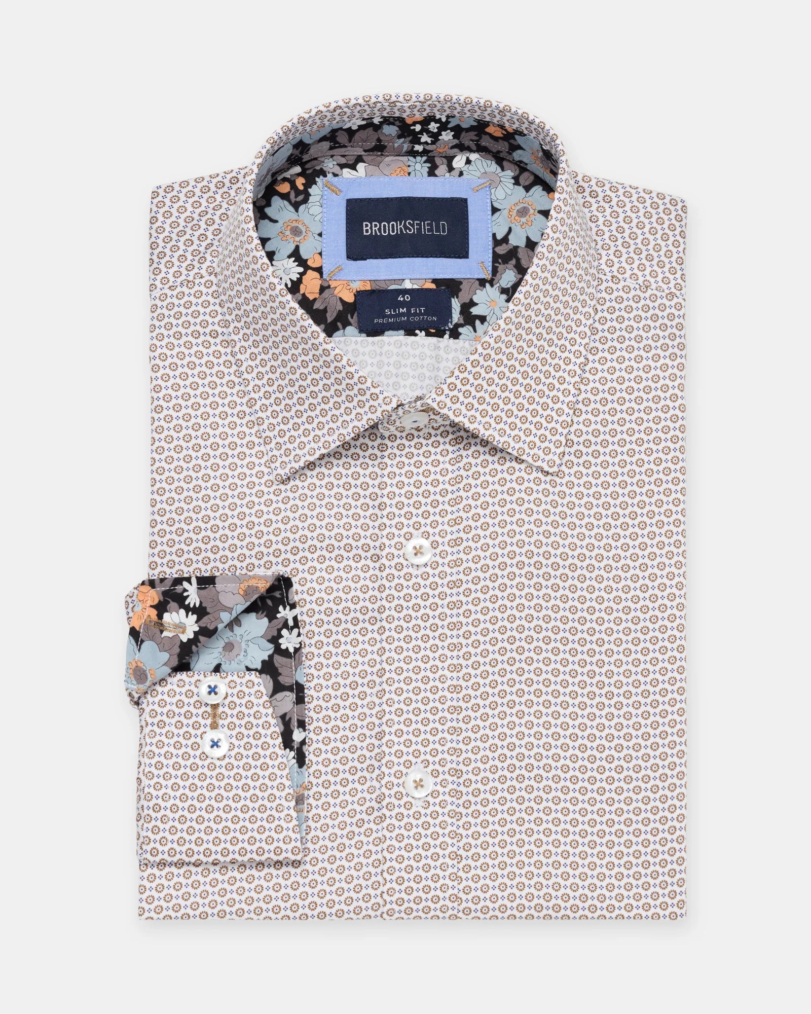 BFC2563 PREMIUM PRINT SHIRT TAN