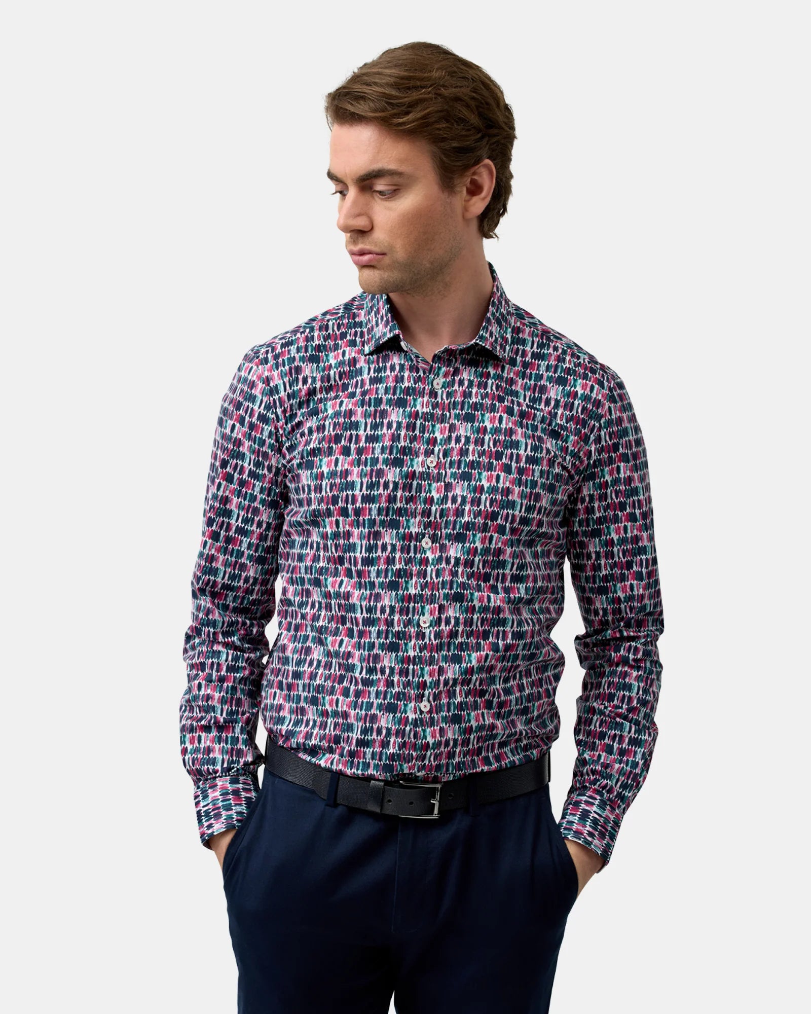 BFC2526 STRETCH PERFORMANCE SHIRT BOYSENBERRY