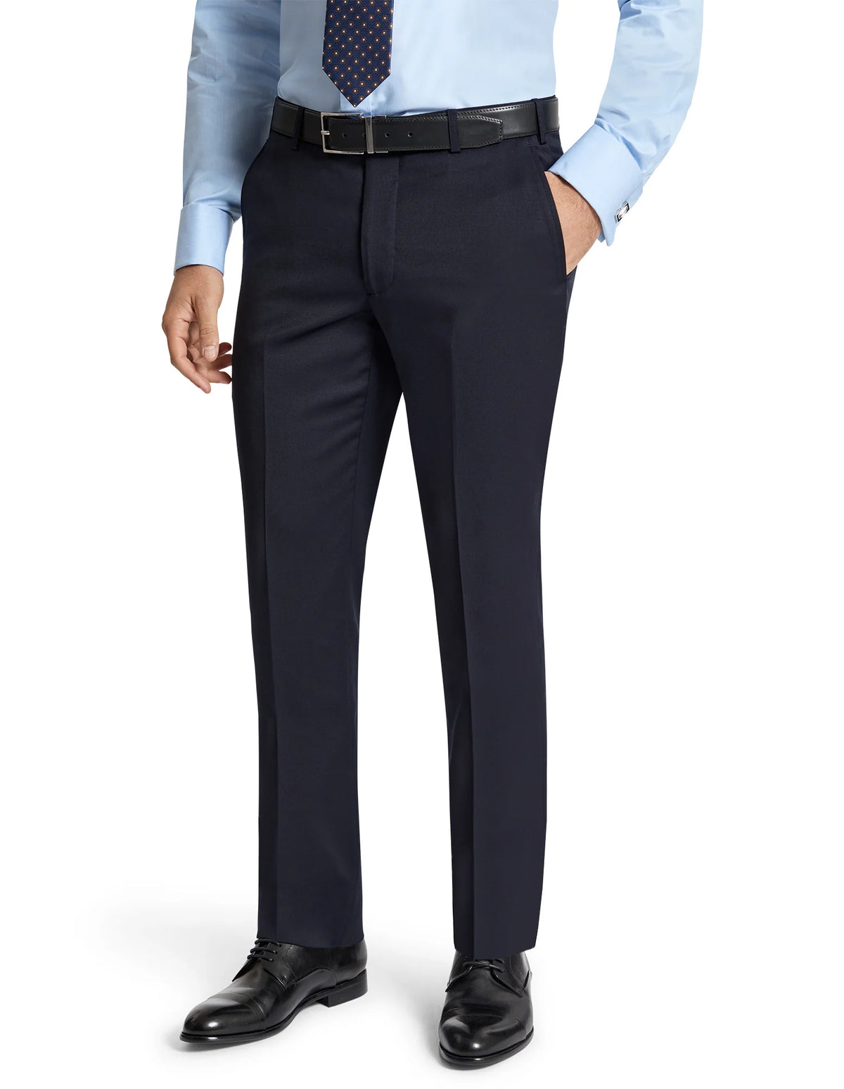 EDWARD 112 STRETCH WOOL SUIT TROUSER NAVY 11