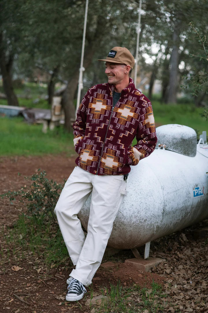 ARTIC  FLEECE MOCK NECK JACKET LIGHT CABERNET