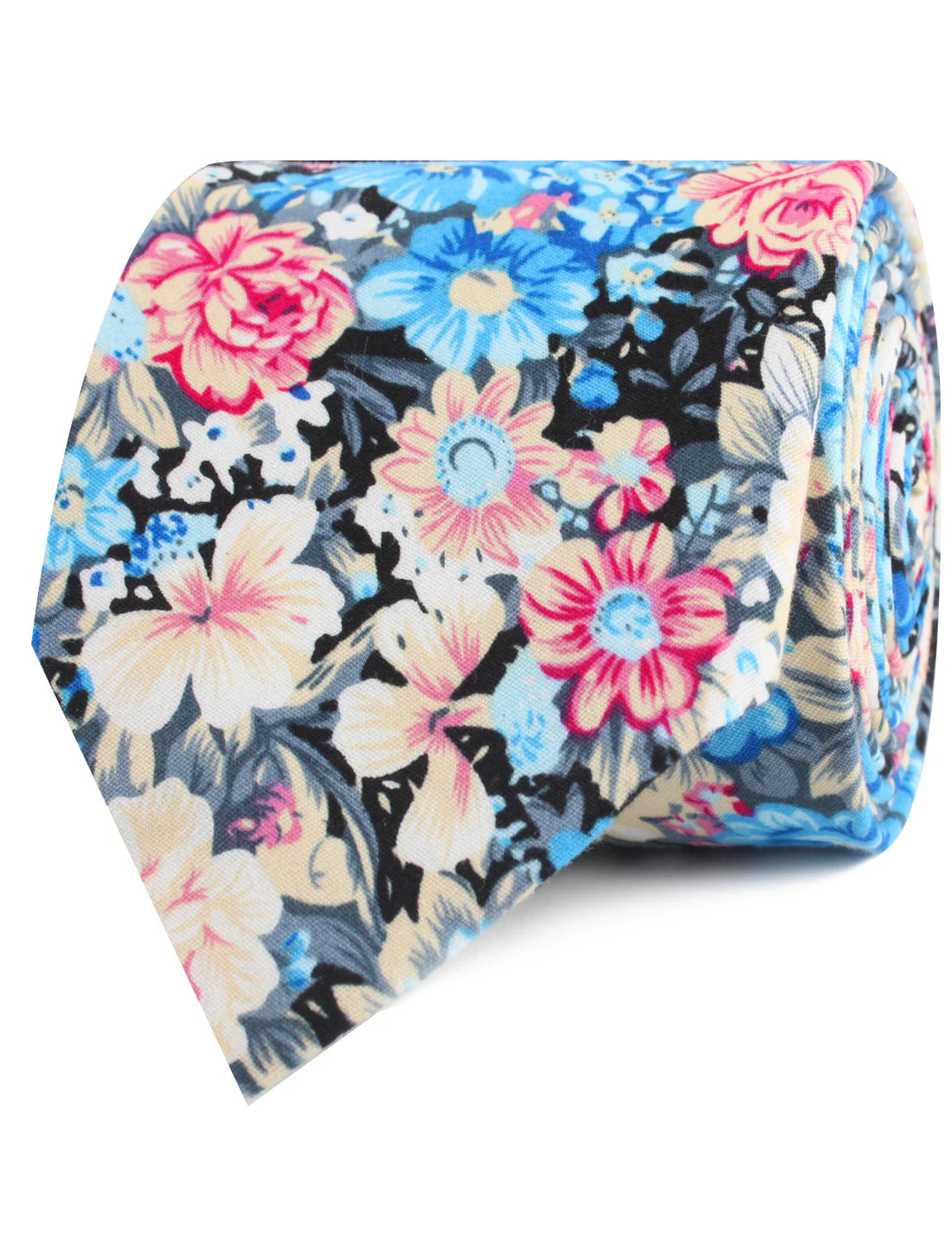 SCIGLIO D'AFRICA VIOLET FLORAL TIE C380