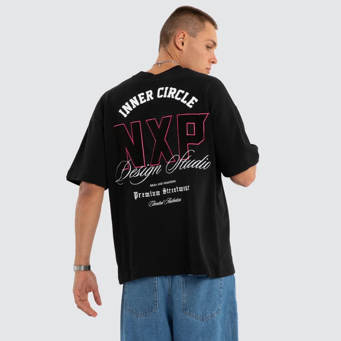 DWELL LOOPBACK RAPTOR TEE BLACK