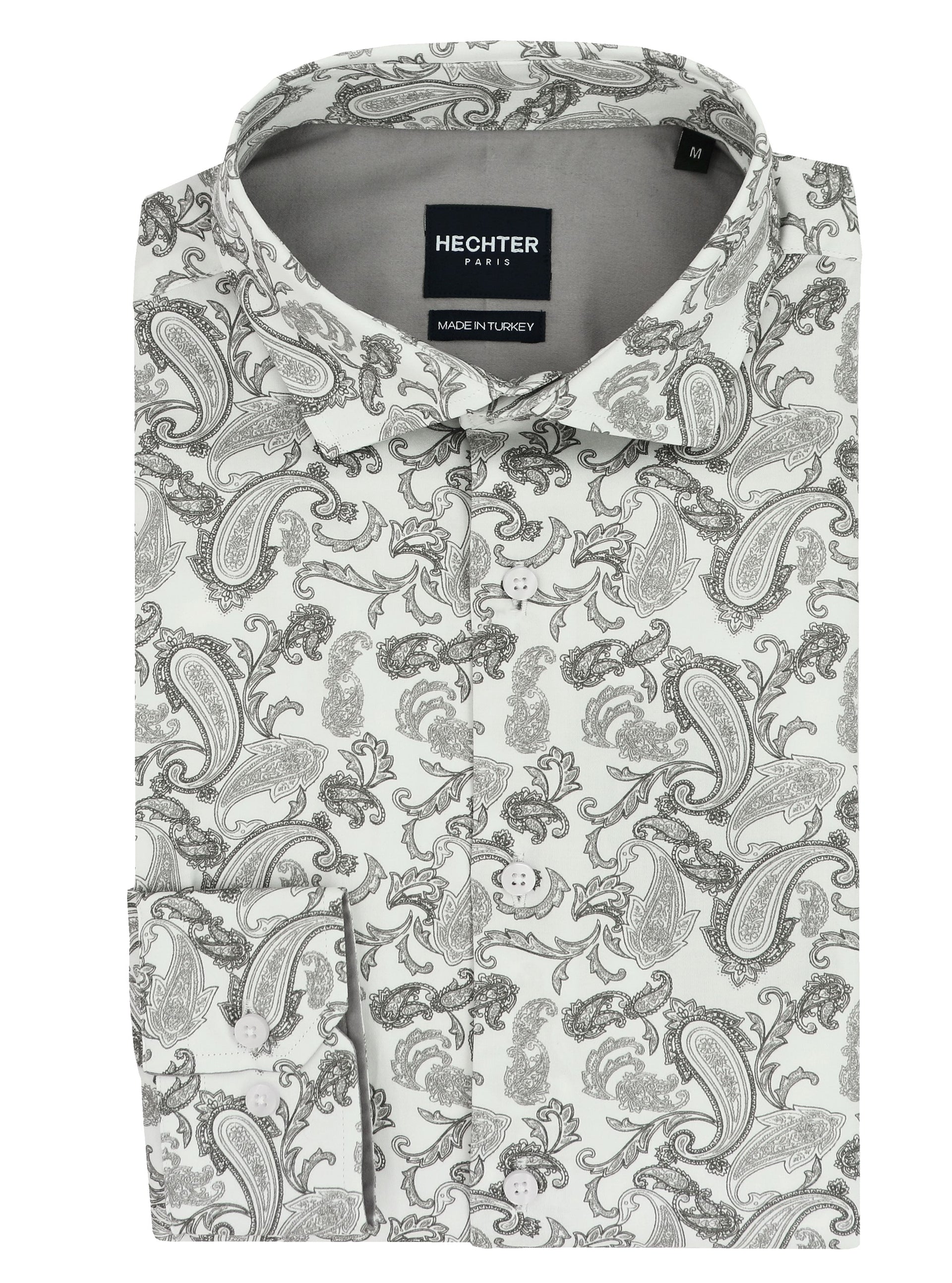 VOGUE DRESS SHIRT GREY PAISLEY