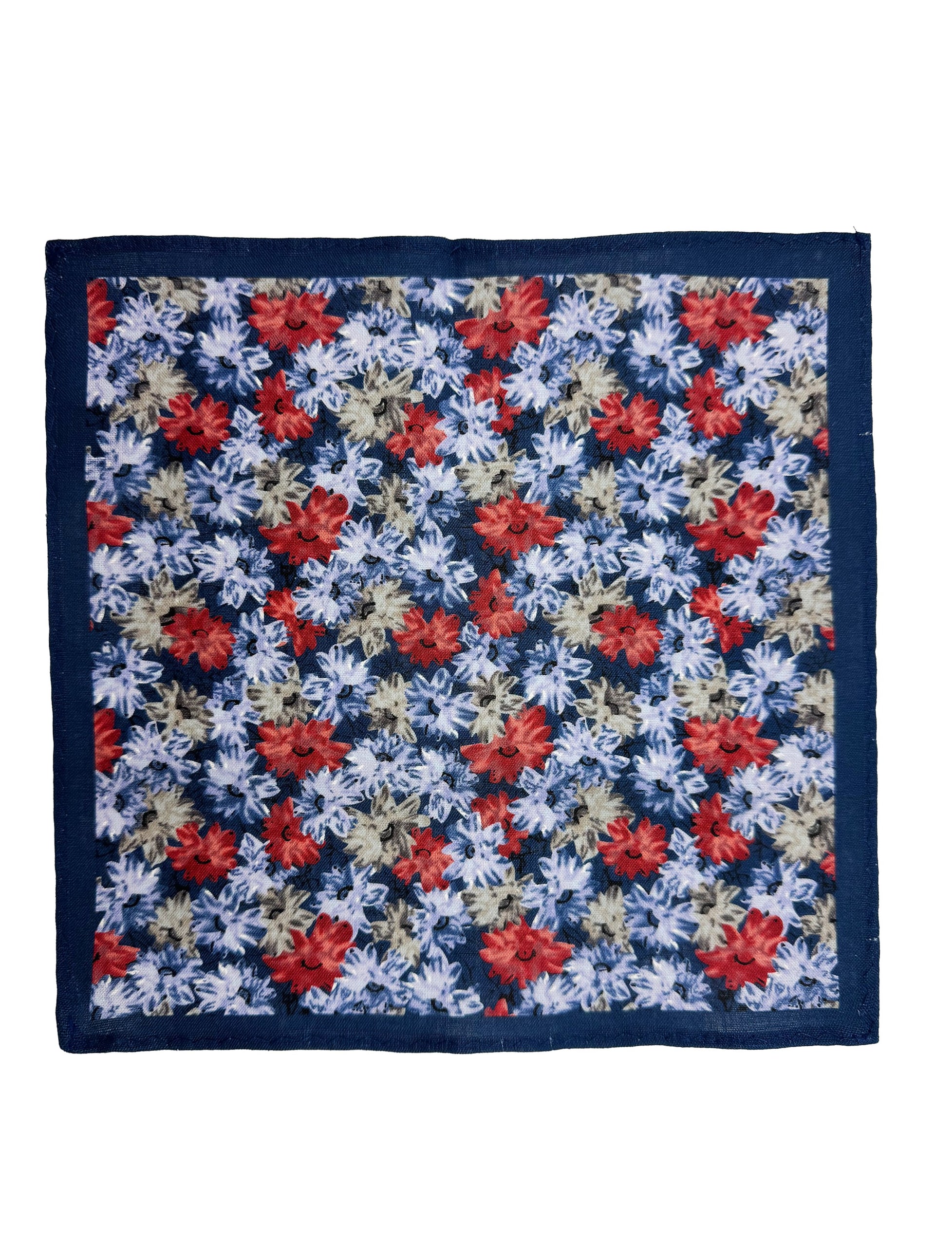 RED NAVY FLORAL HANK