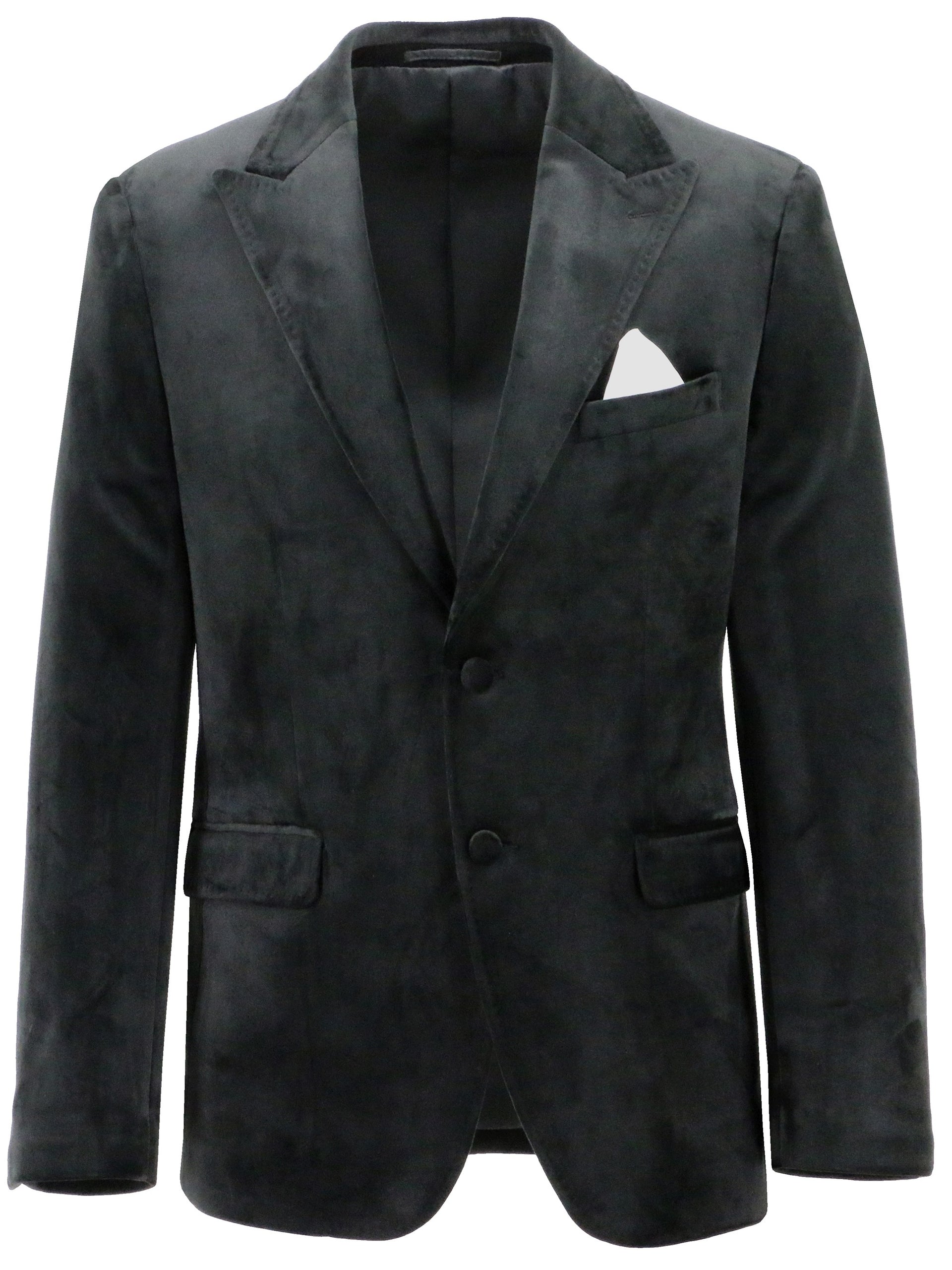 TURIN PEAK VELVET JACKET BLACK