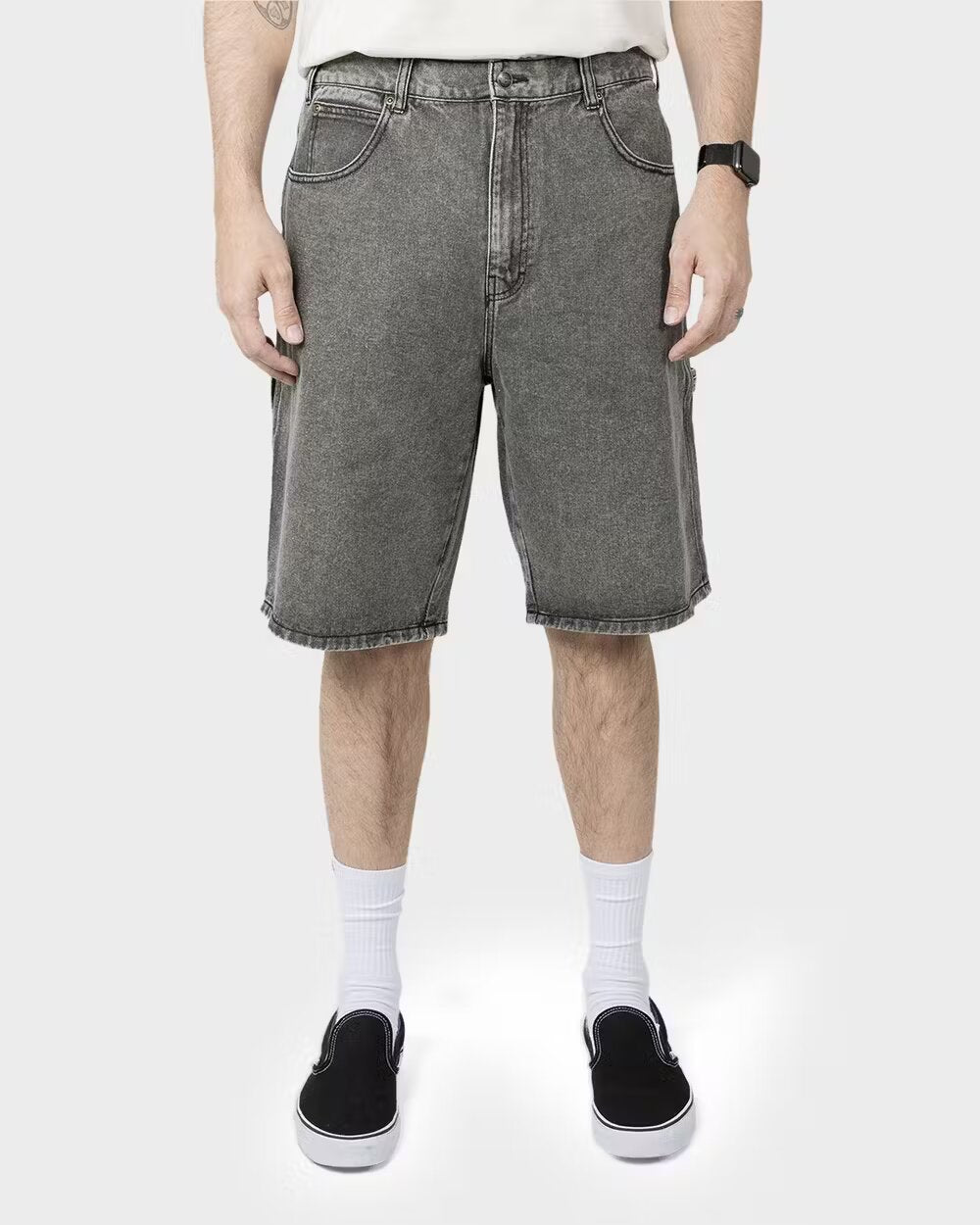 DX200 MIDWEIGHT CARPENTER DENIM SHORT CHARCOAL