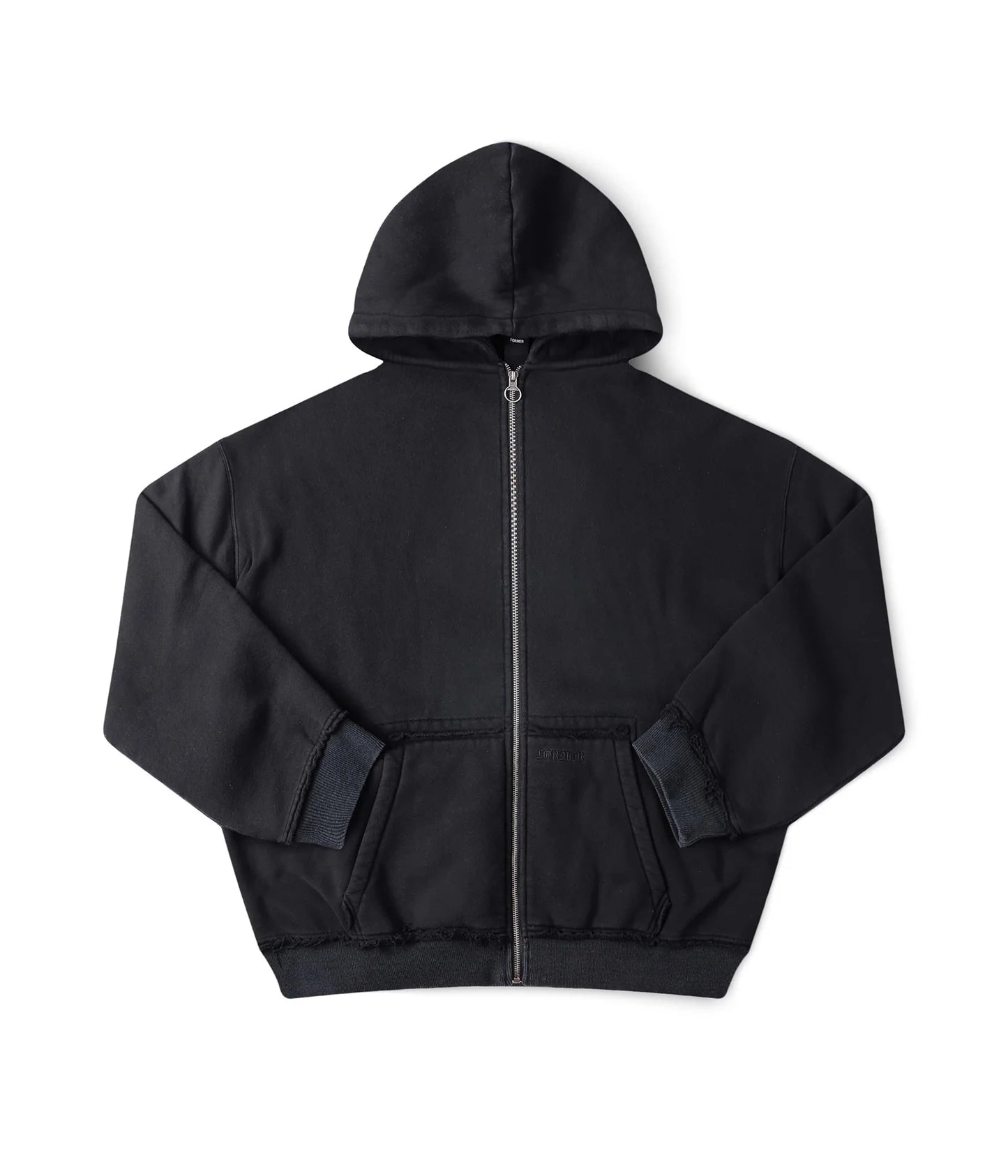 ALLEVIATE BOXY ZIP HOOD WASHED BLACK