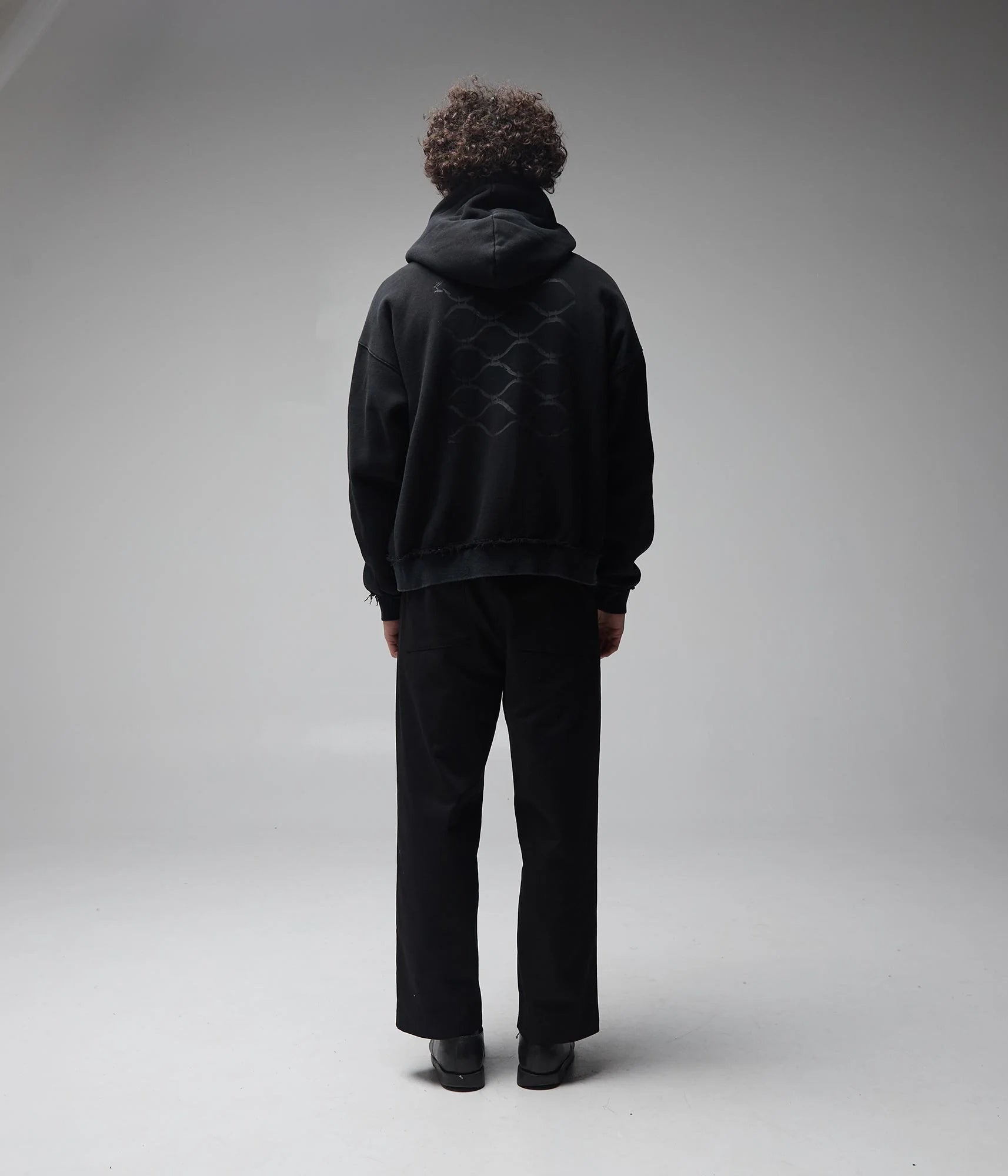 ALLEVIATE BOXY ZIP HOOD WASHED BLACK