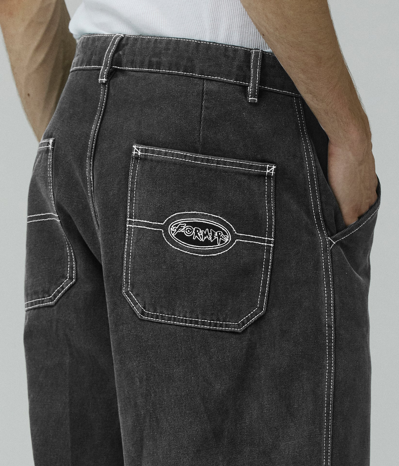 REYNOLDS FLATLINE DENIM PANT WASHED BLACK