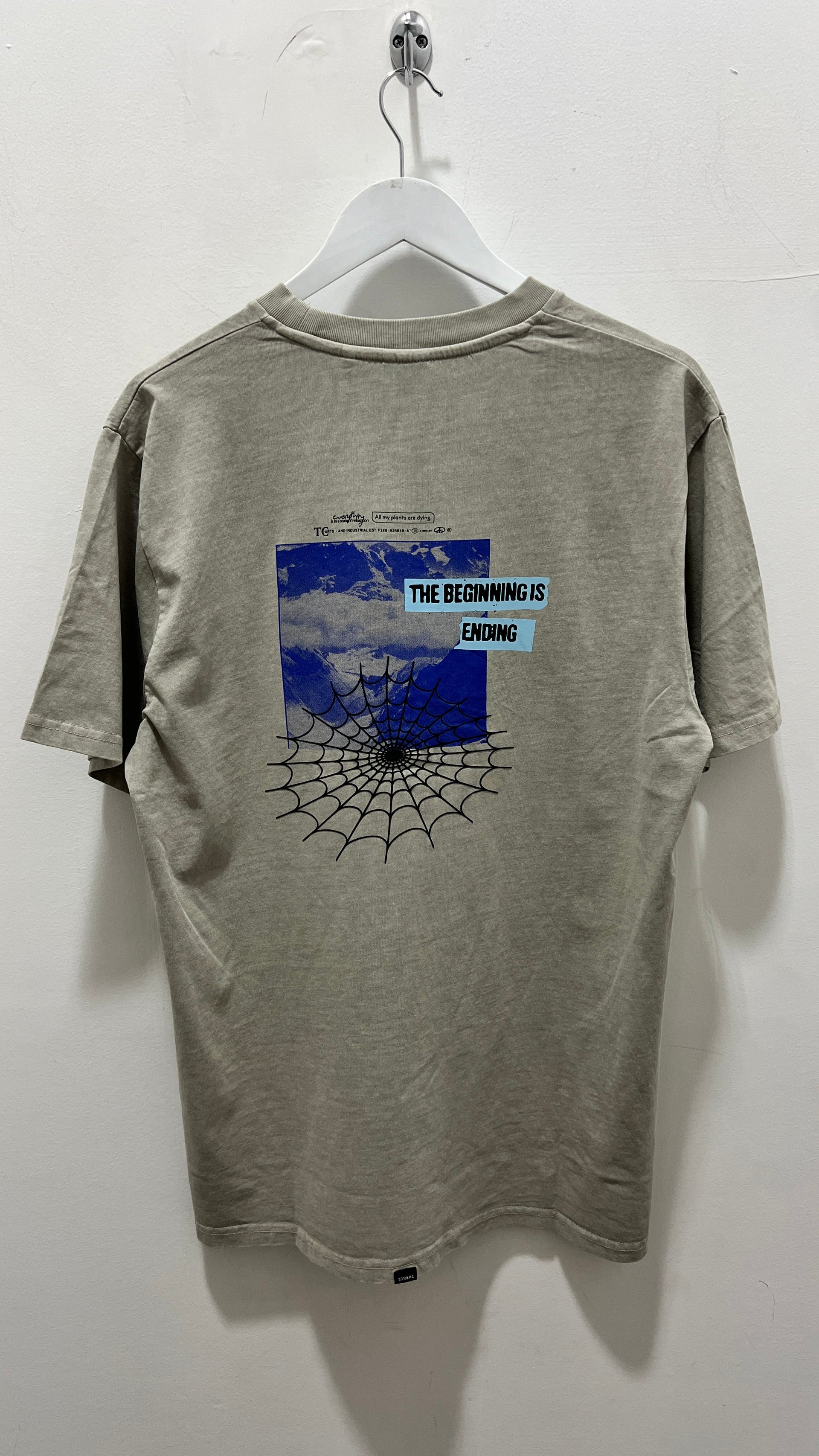 THE BEGINNING IS ENDING MERCH FIT TEE FOG