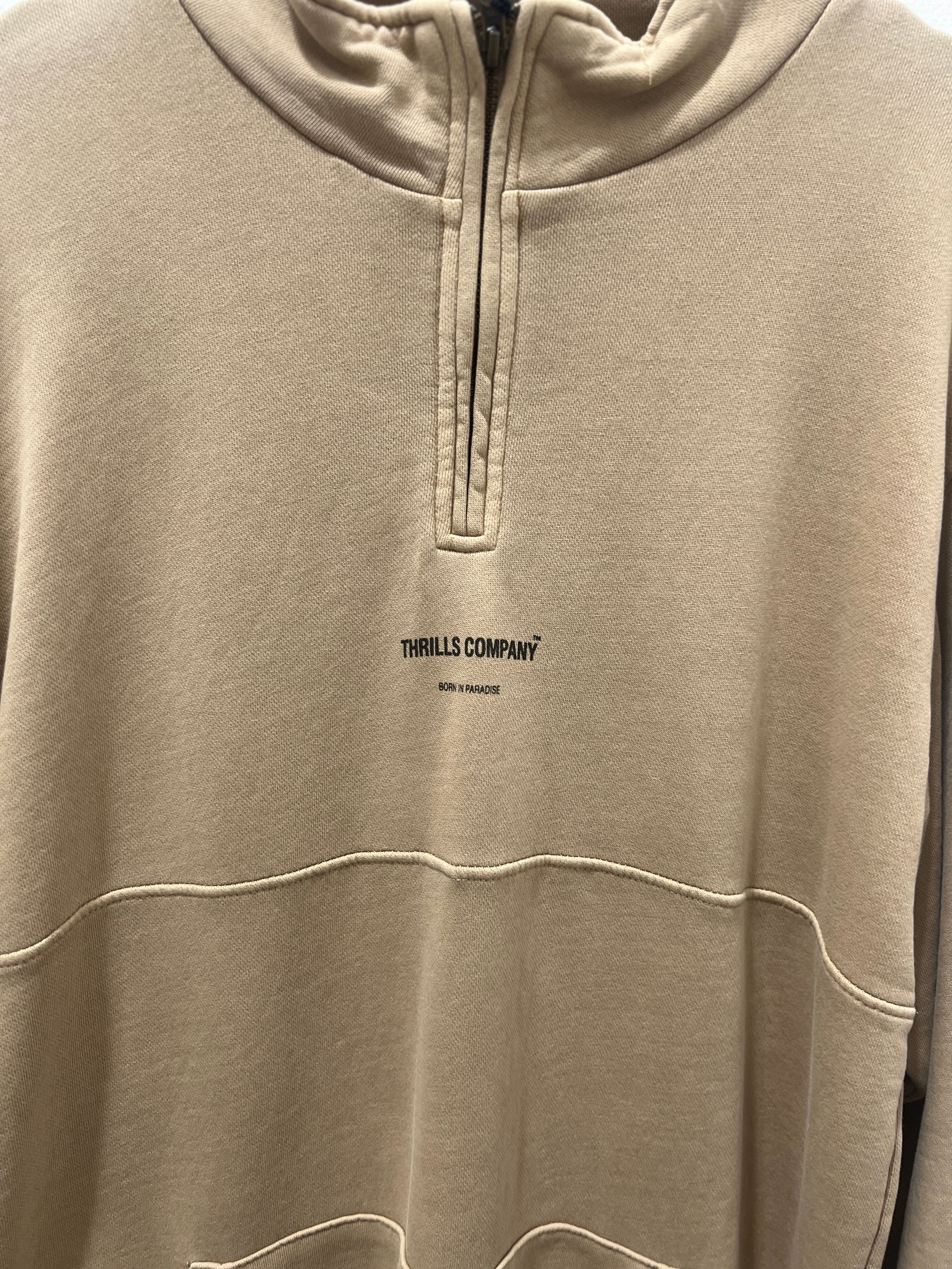 THRILLS STAMP 3/4 ZIP FLEECE - SAND