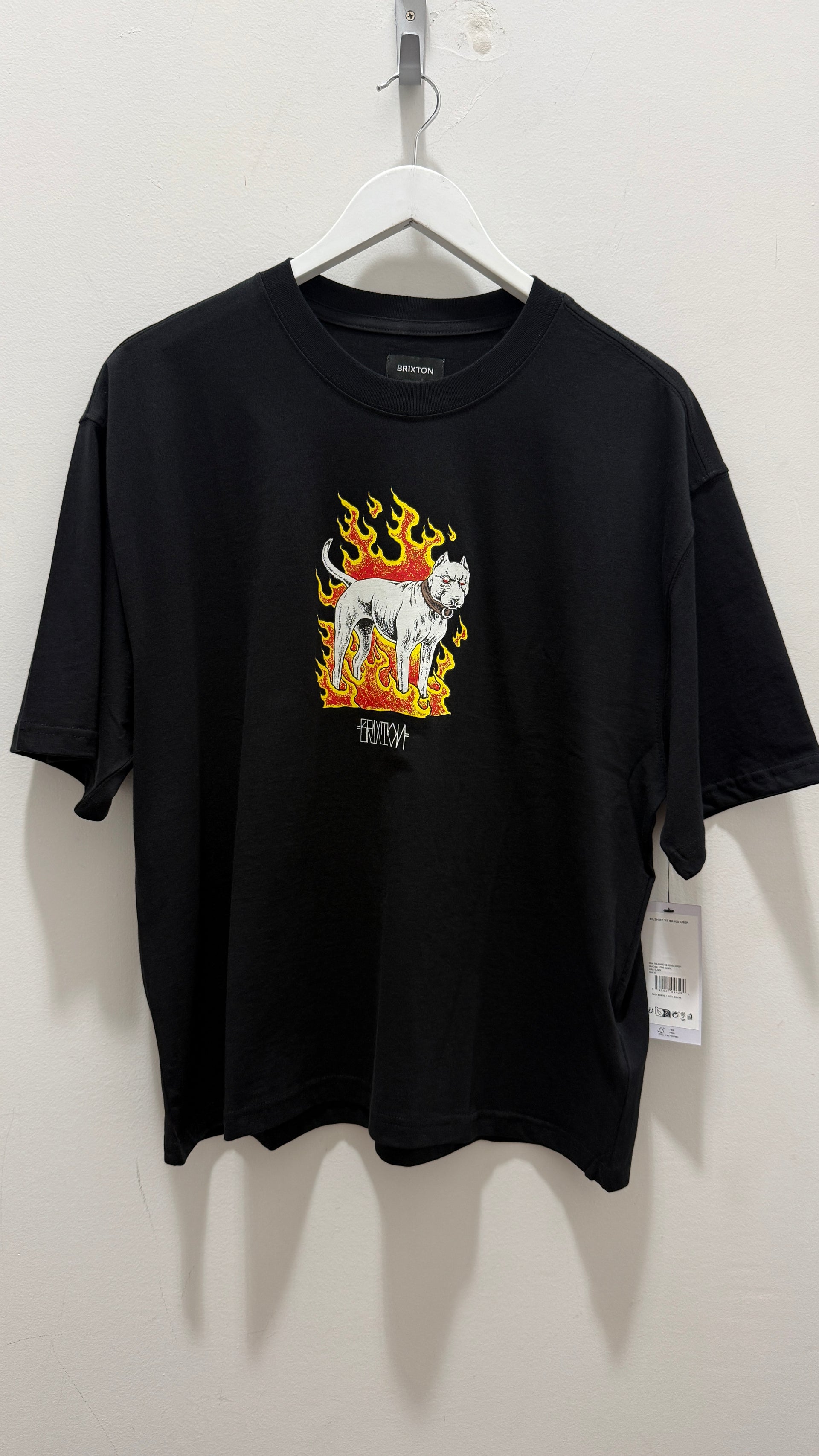 WILSHIRE S/S BOXED CROP TEE BLACK