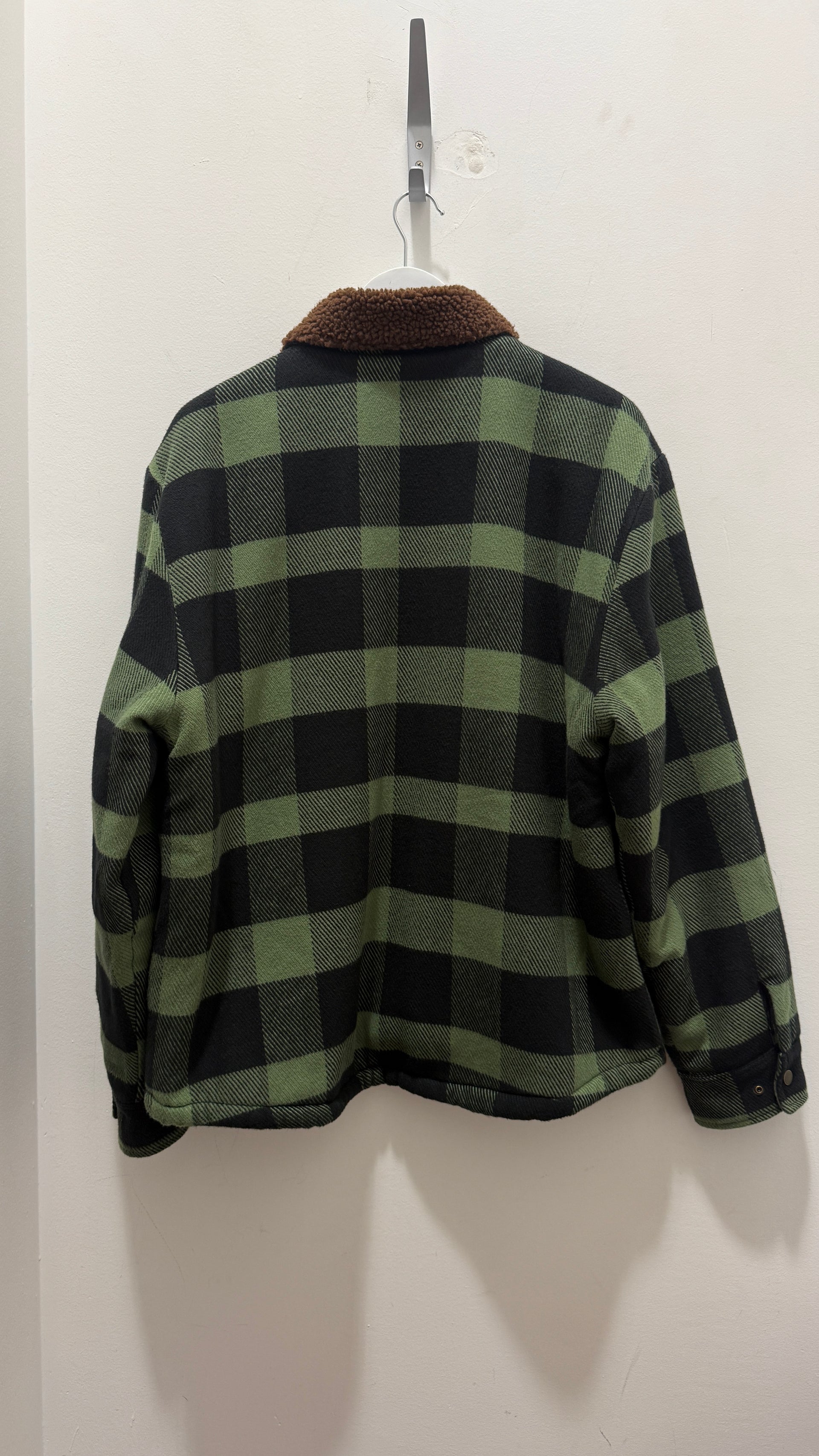 DURHAM LINED JACKET BLACK/WILD GREEN FLANNEL