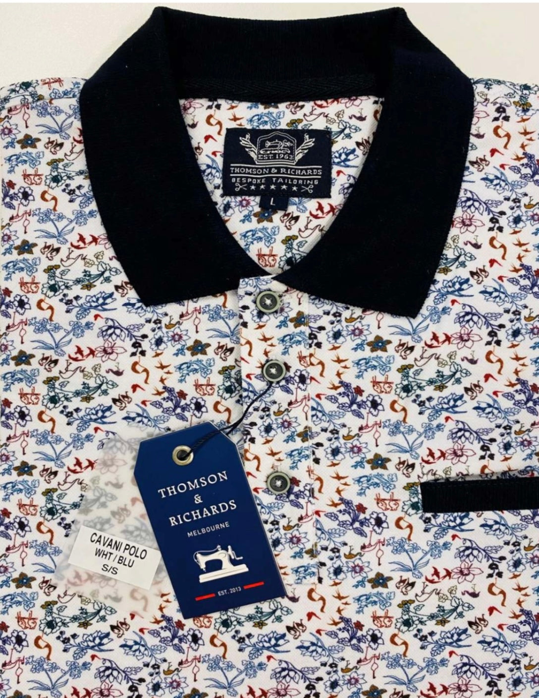 CAVANI POLO - WHITE/BLUE