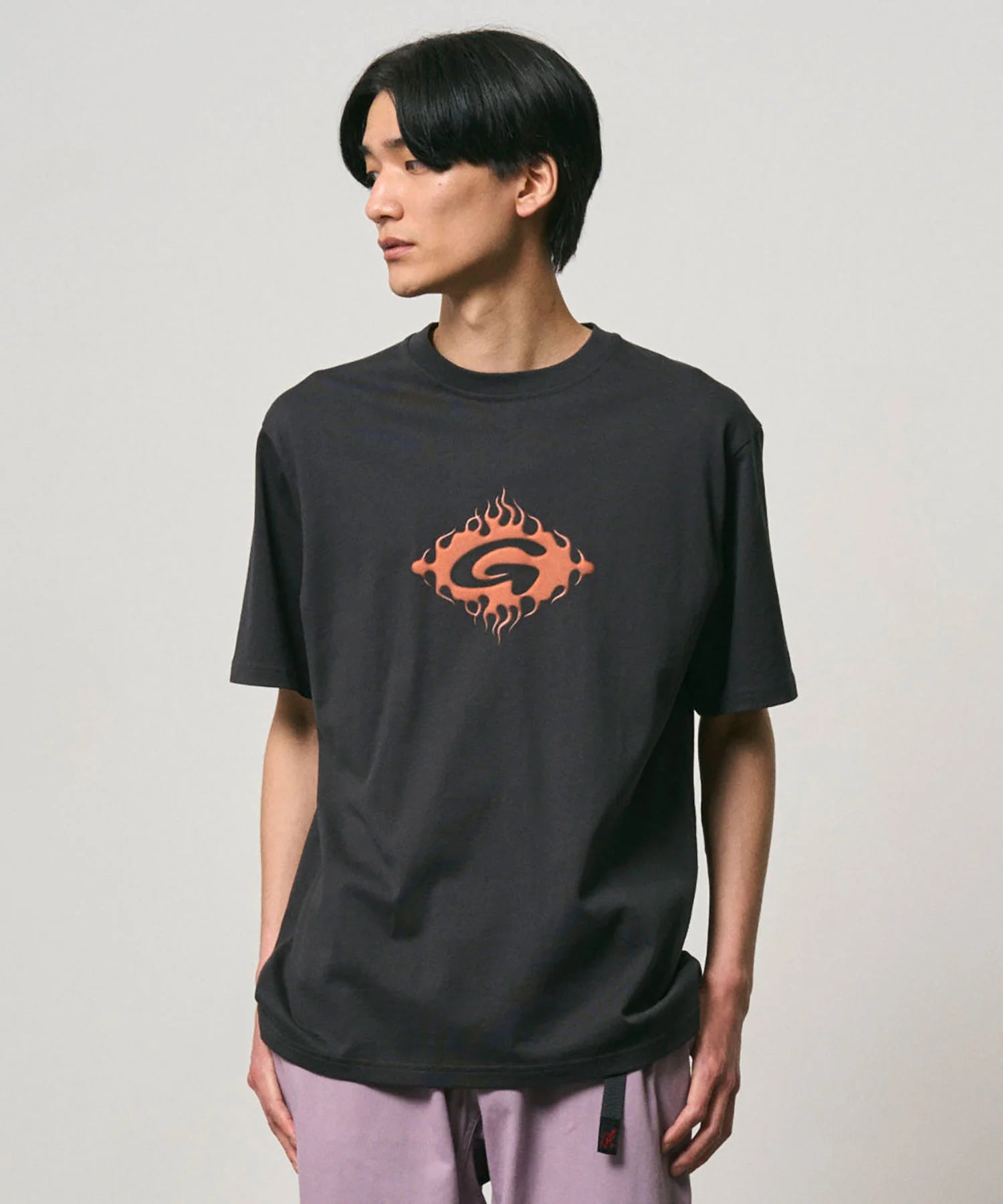 FLAMES TEE VINTAGE BLACK