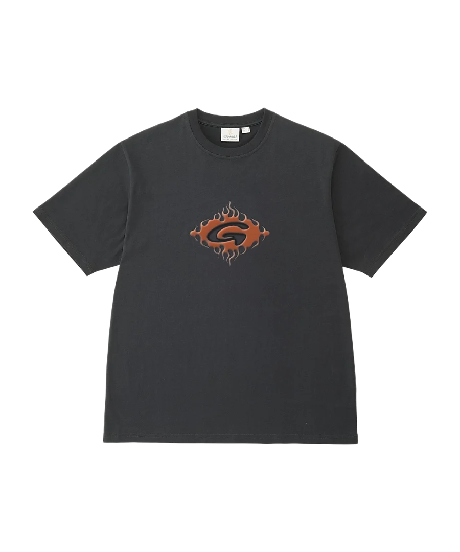 FLAMES TEE VINTAGE BLACK