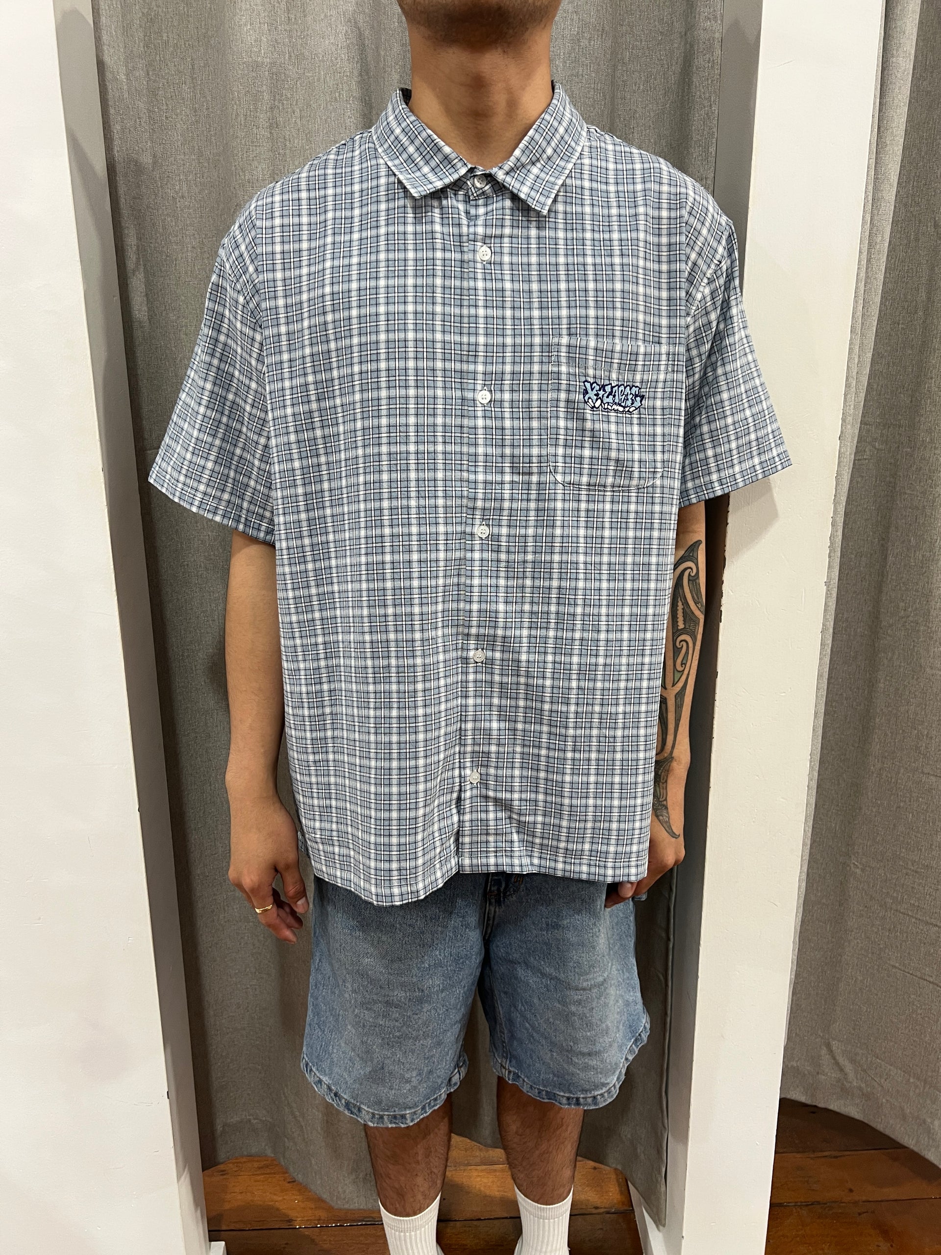 WALL CHECK SS SHIRT BLUE