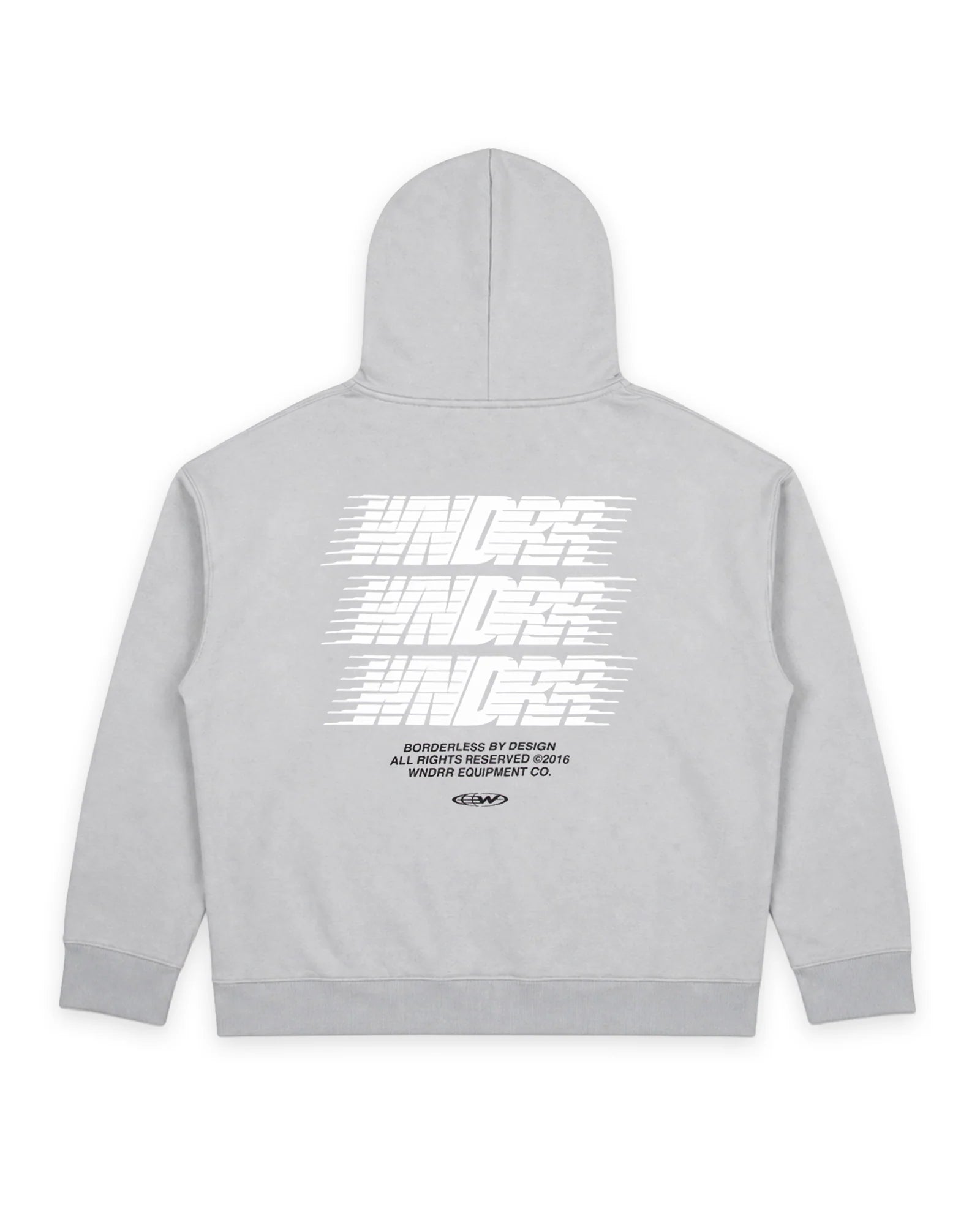 BORDERLESS HOOD SWEAT CEMENT GREY