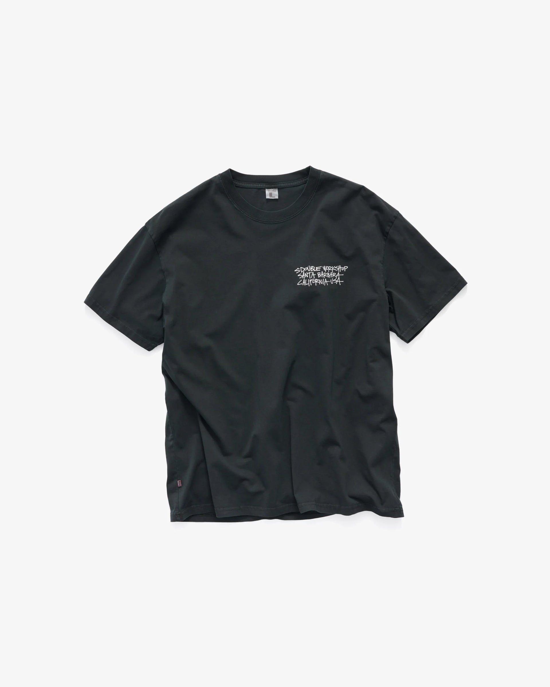 ADDRESS TEXT TEE OVERDYE BLACK