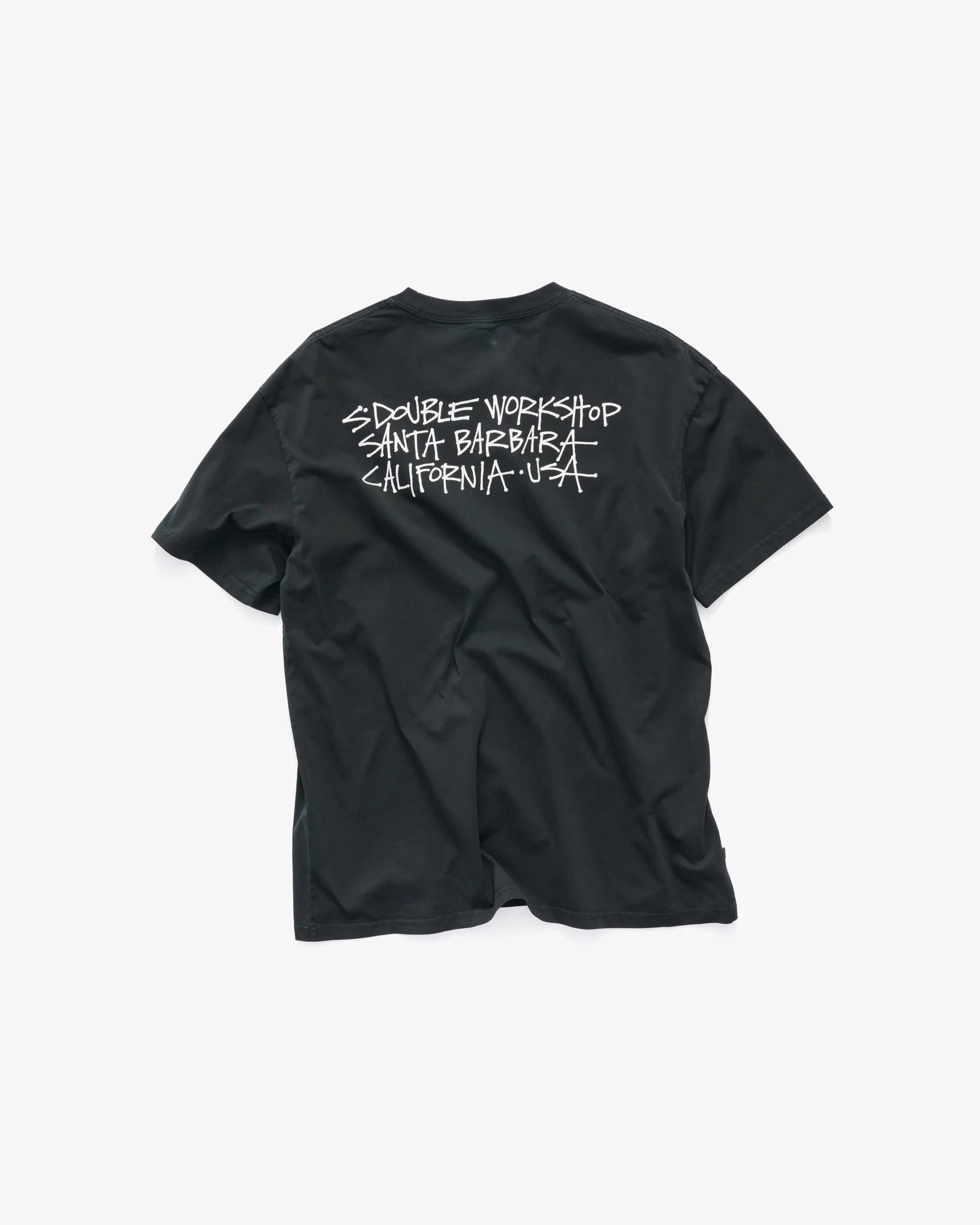 ADDRESS TEXT TEE OVERDYE BLACK