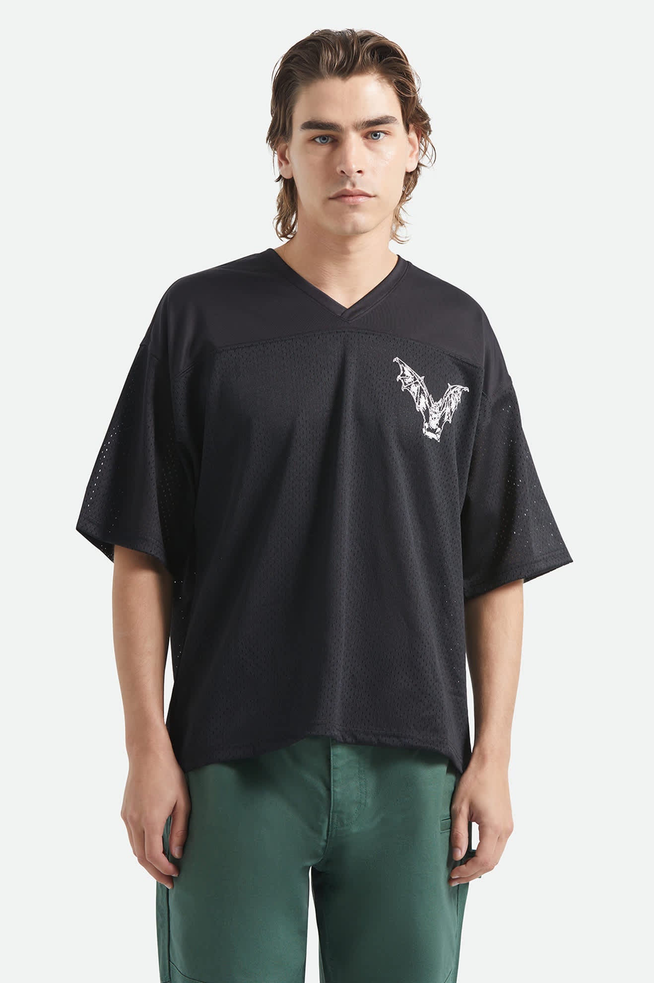 BAGGY MESH PRACTICE JERSEY BLK/WHITE