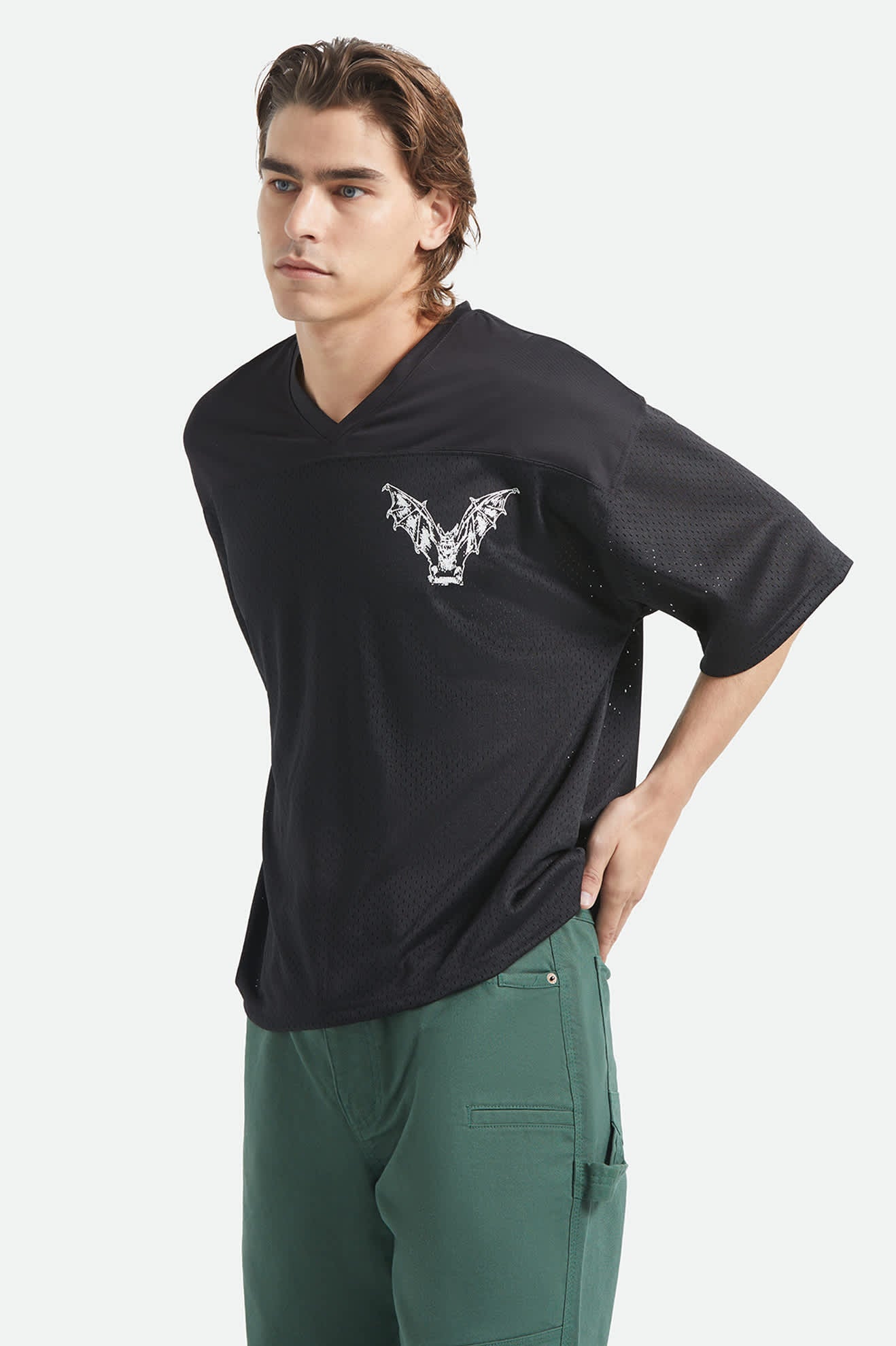BAGGY MESH PRACTICE JERSEY BLK/WHITE