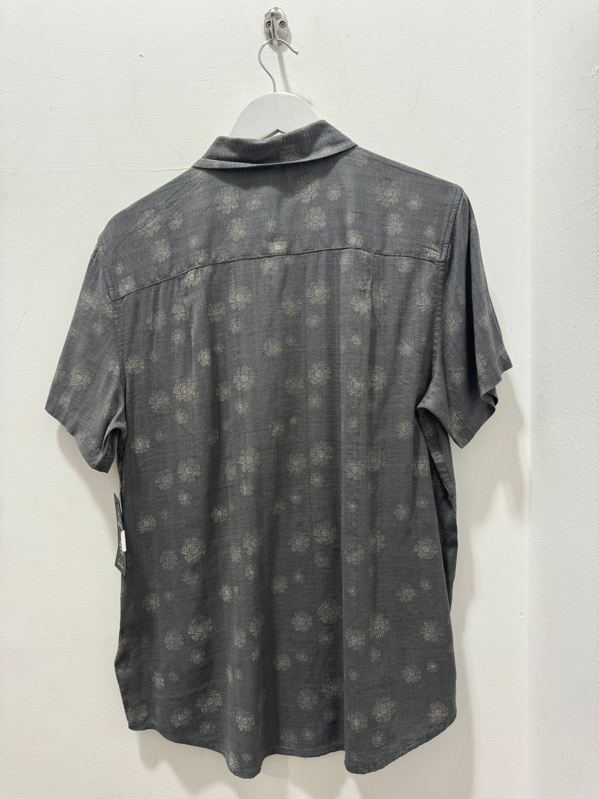 CHARTER SLUB S/S WOVEN SHIRT - CHARCOAL SOL