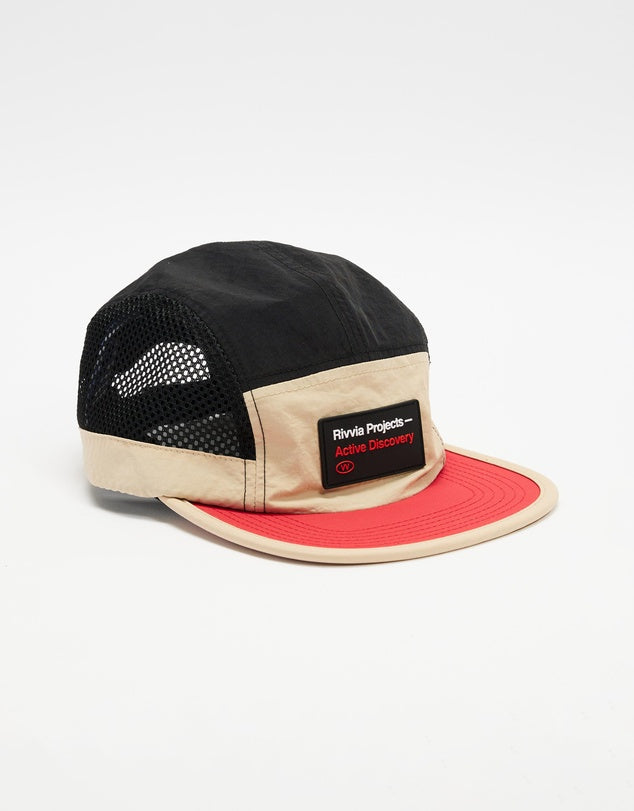 DATA RUNNING CAP RED BONE BLACK